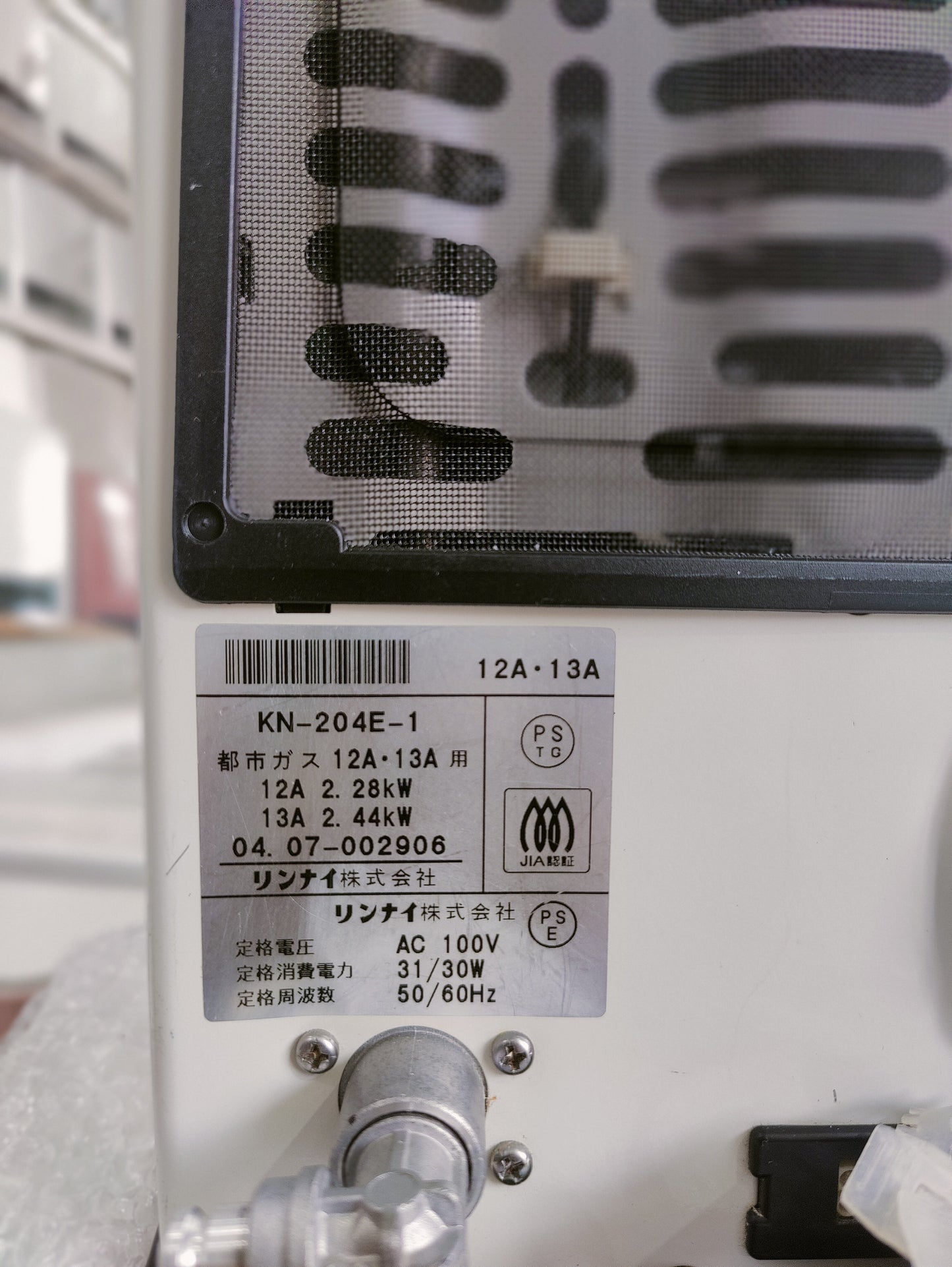 Rinnai 2.4KW ( 8296 BTU )Japanese Gas Blower Heaters
