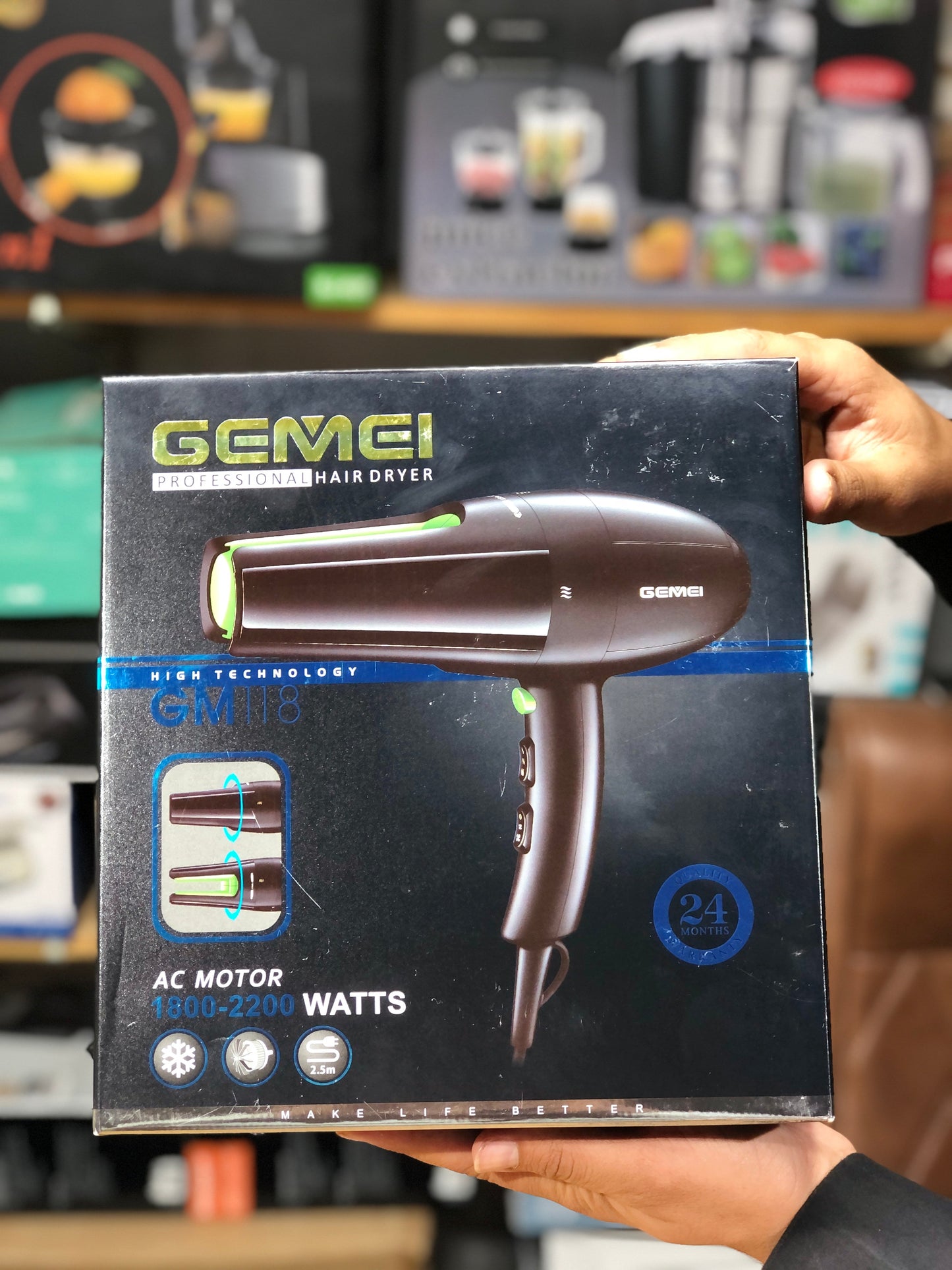 GEMEI Professional Motor Hair Dryer GM118