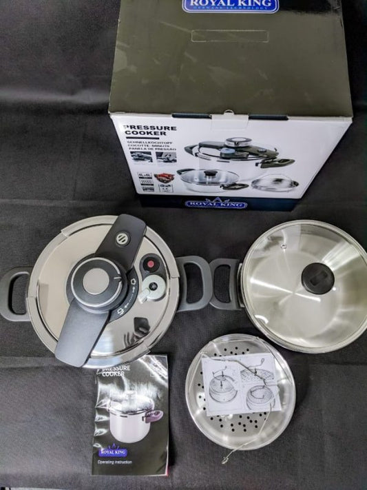 Royal King 3 in 1 Stainless Steel Automatic Pressure Cooker - 4L + 6L