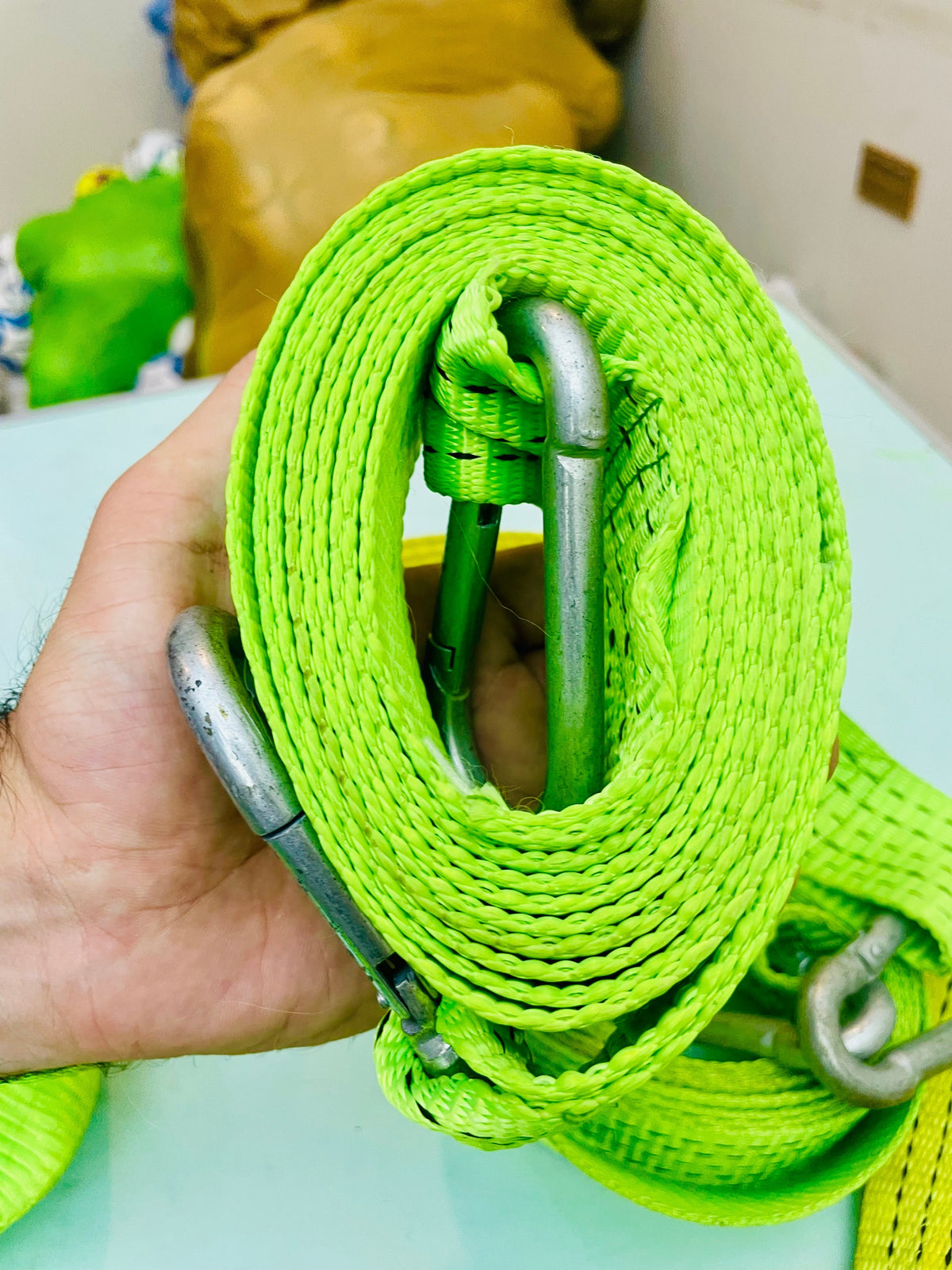 9ft Heavy-Duty Two-Chain  Cable with Dual Steel Hooks | AwamiImport.com