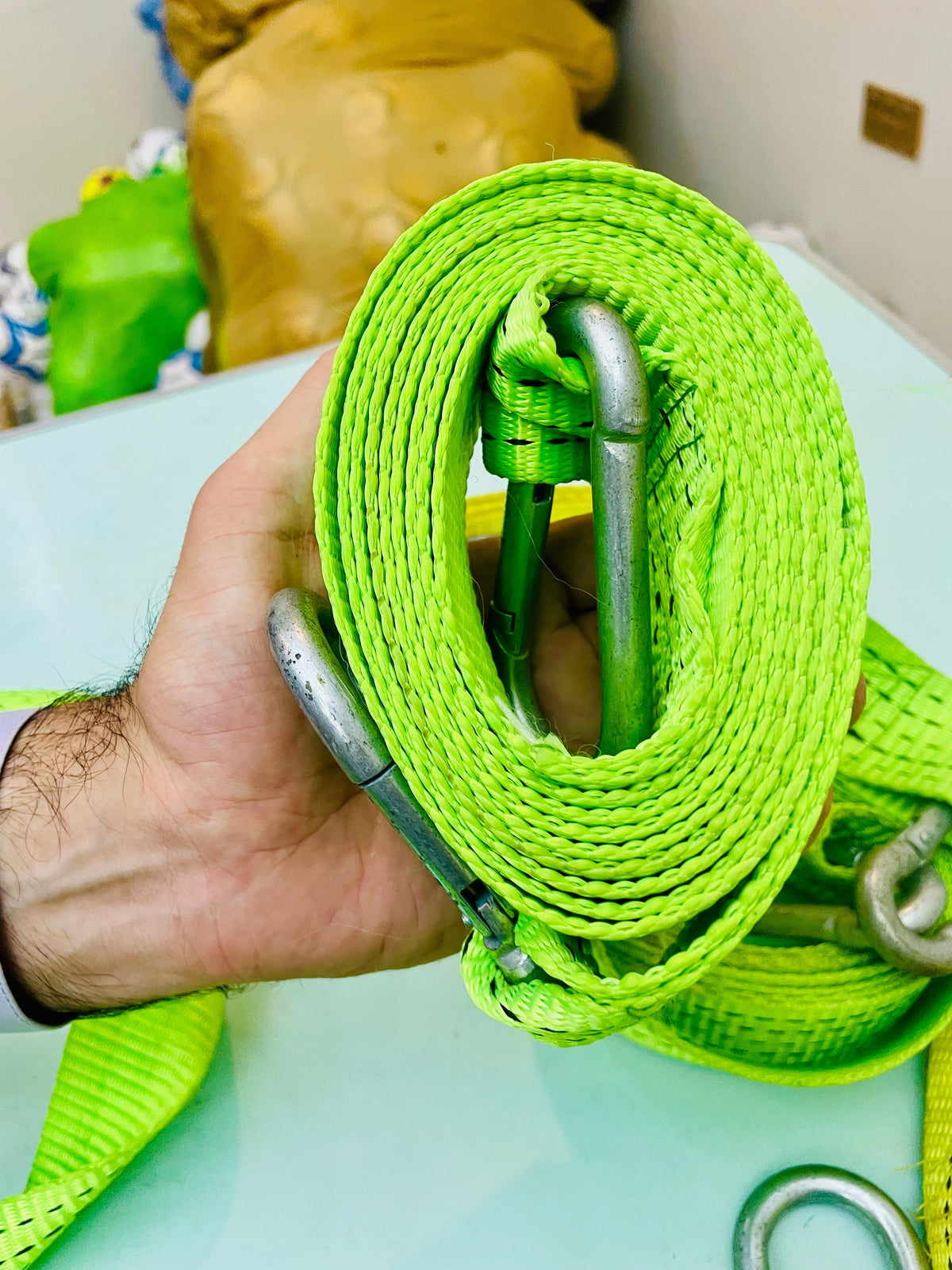 9ft Heavy-Duty Two-Chain  Cable with Dual Steel Hooks | AwamiImport.com