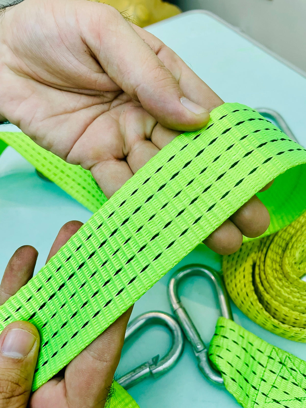 9ft Heavy-Duty Two-Chain  Cable with Dual Steel Hooks | AwamiImport.com