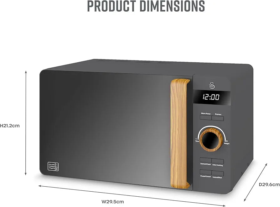 Swan Nordic Digital Microwave 20 Liter Capacity