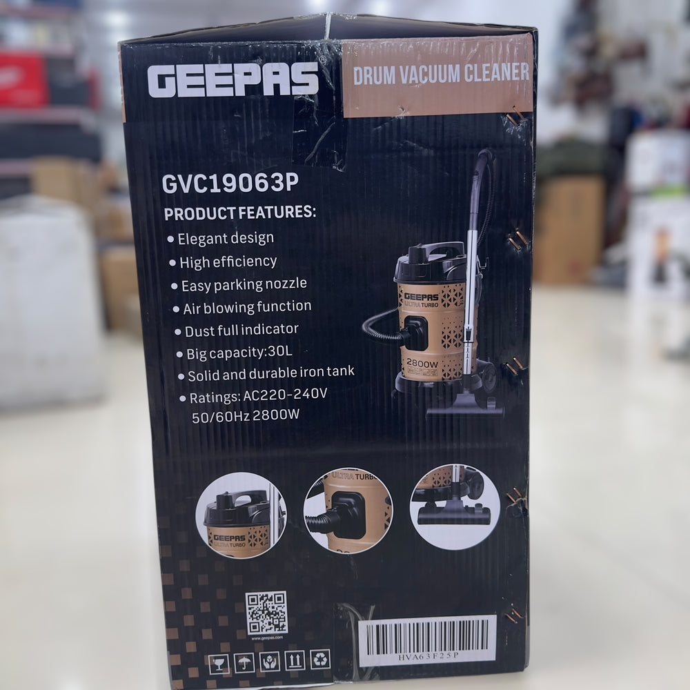 Geepas 30L Drum Vacuum Cleaner 19063