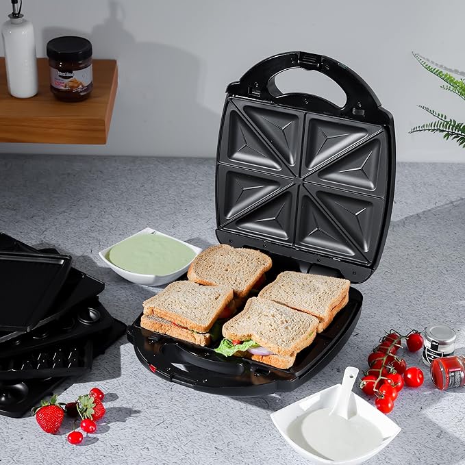 Geepas 6 in 1 Multi Snacks Sandwich Maker 36528