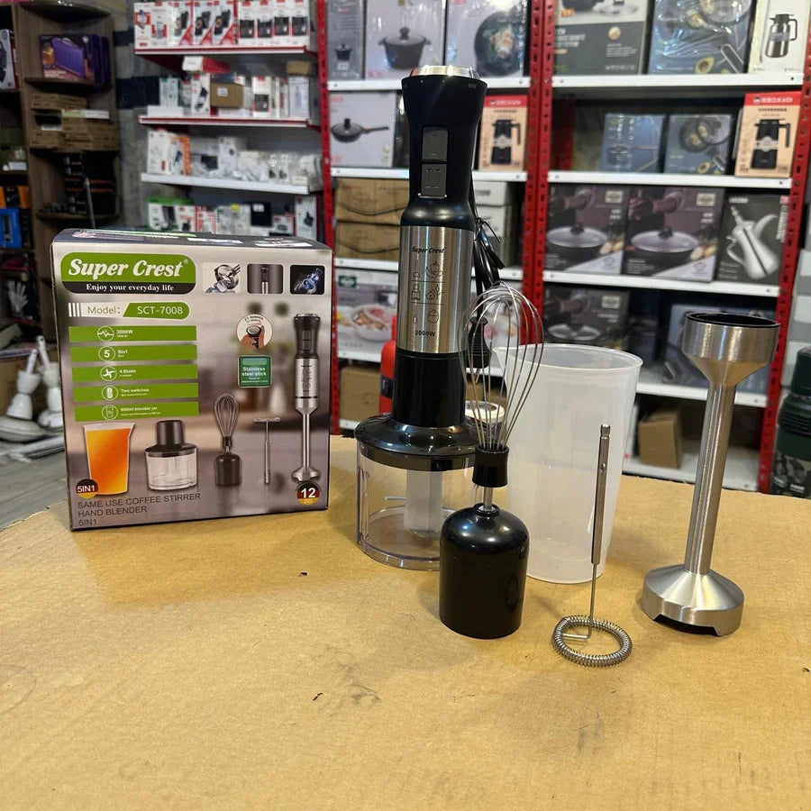 Super Crest 5 in 1 Hand Blender Set SCT-7008|mk hardware