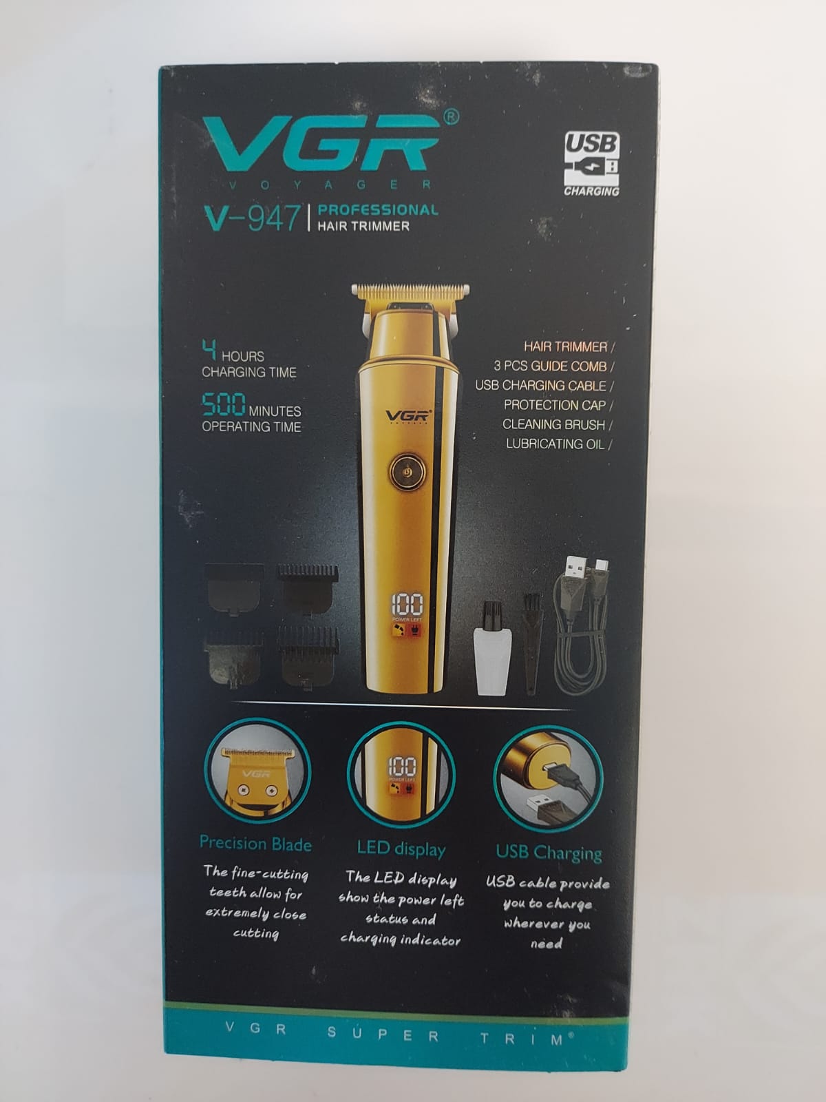 Imported VGR V-937 and V-947  Professional Electric Hair Trimmer Cordless Beard & Hair Clipper For Men Hair Cutter Machine
