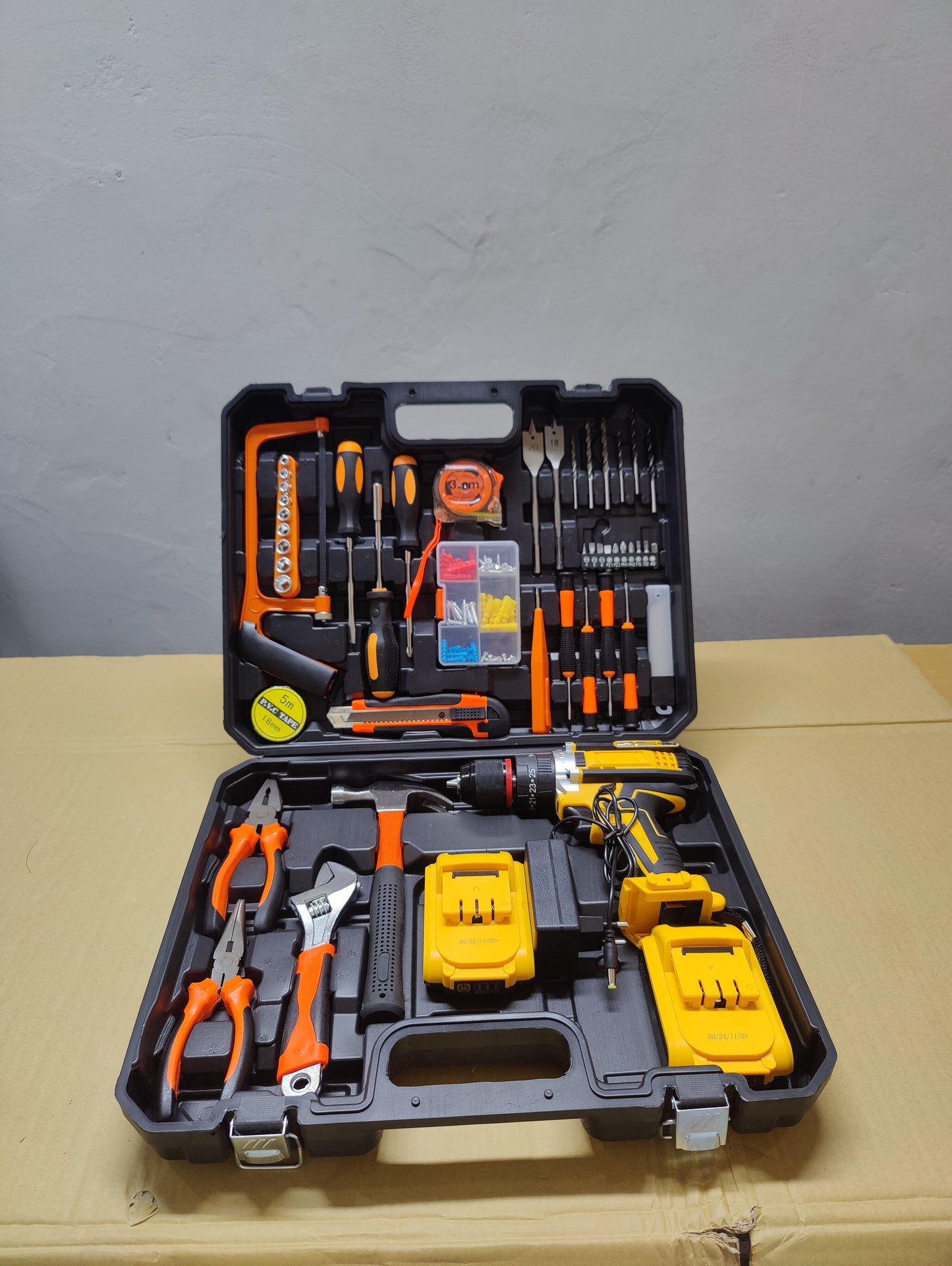 Imported 117pcs Cordless Screwdriver & Power Tool Set with Storage Case