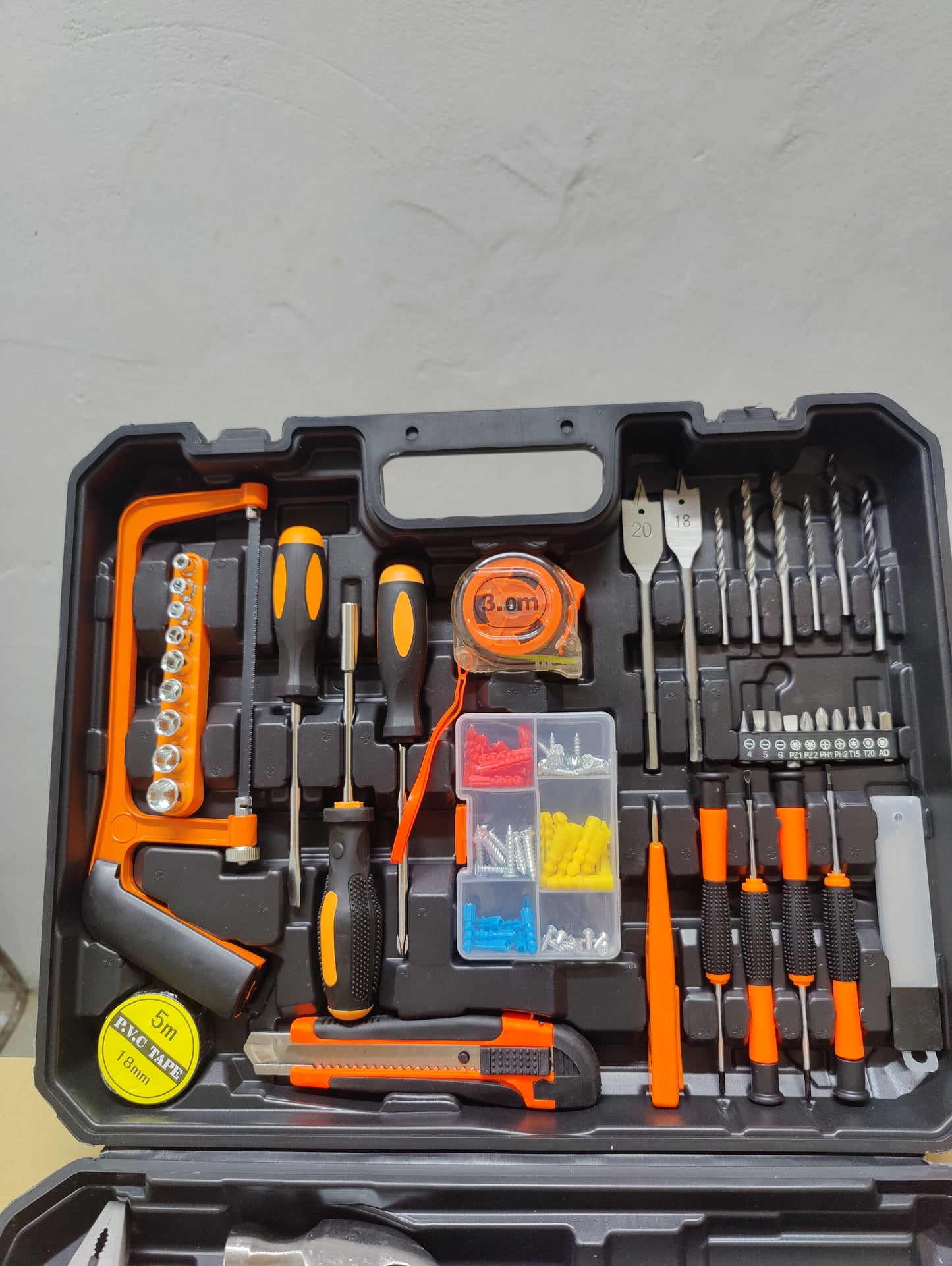Imported 117pcs Cordless Screwdriver & Power Tool Set with Storage Case