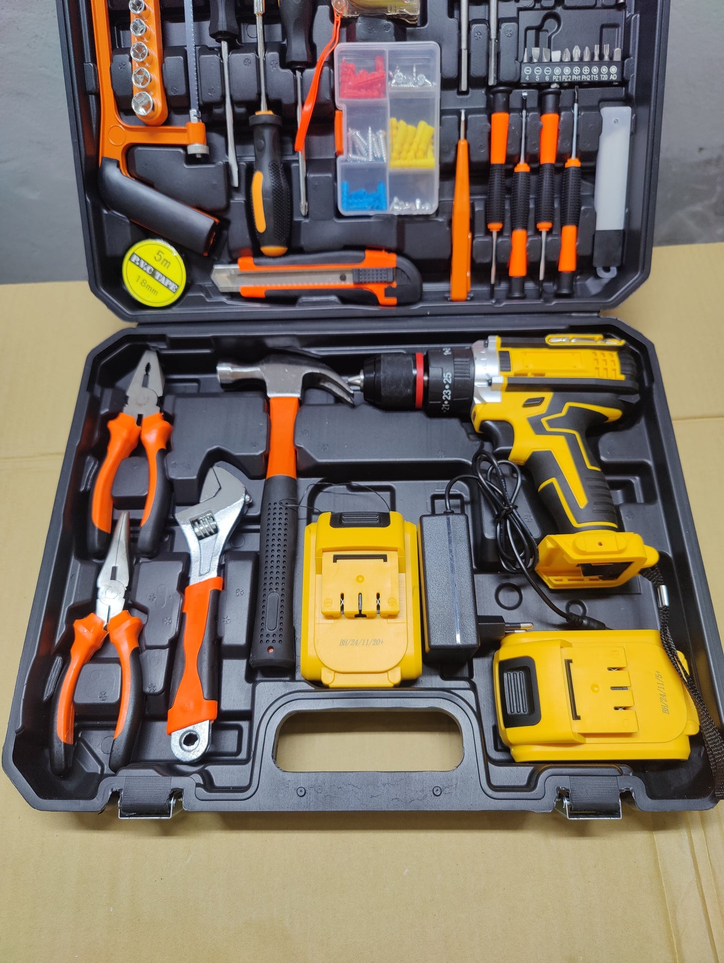 Imported 117pcs Cordless Screwdriver & Power Tool Set with Storage Case