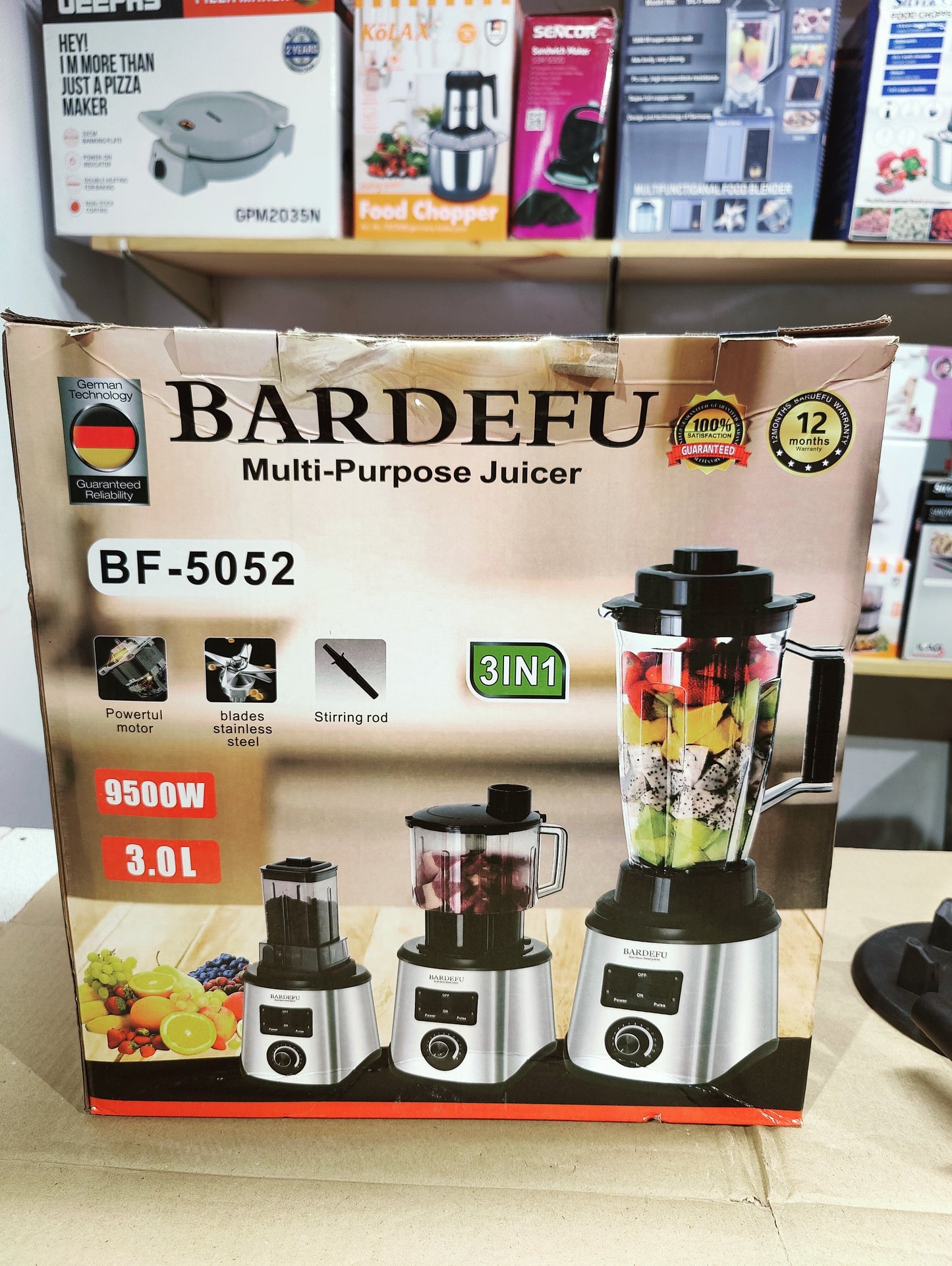 BARDEFU 3 in 1 Blender- Chopper & Grinder -Model 5052