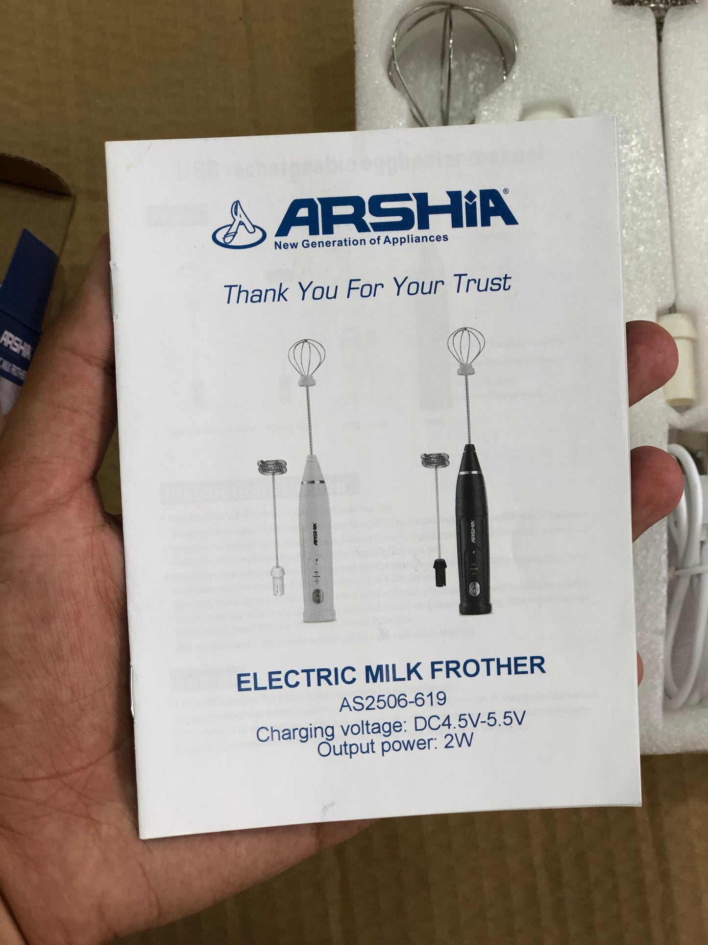 Arshia 3 in 1 Milk Coffee Frother & Egg Whisker 2506-619