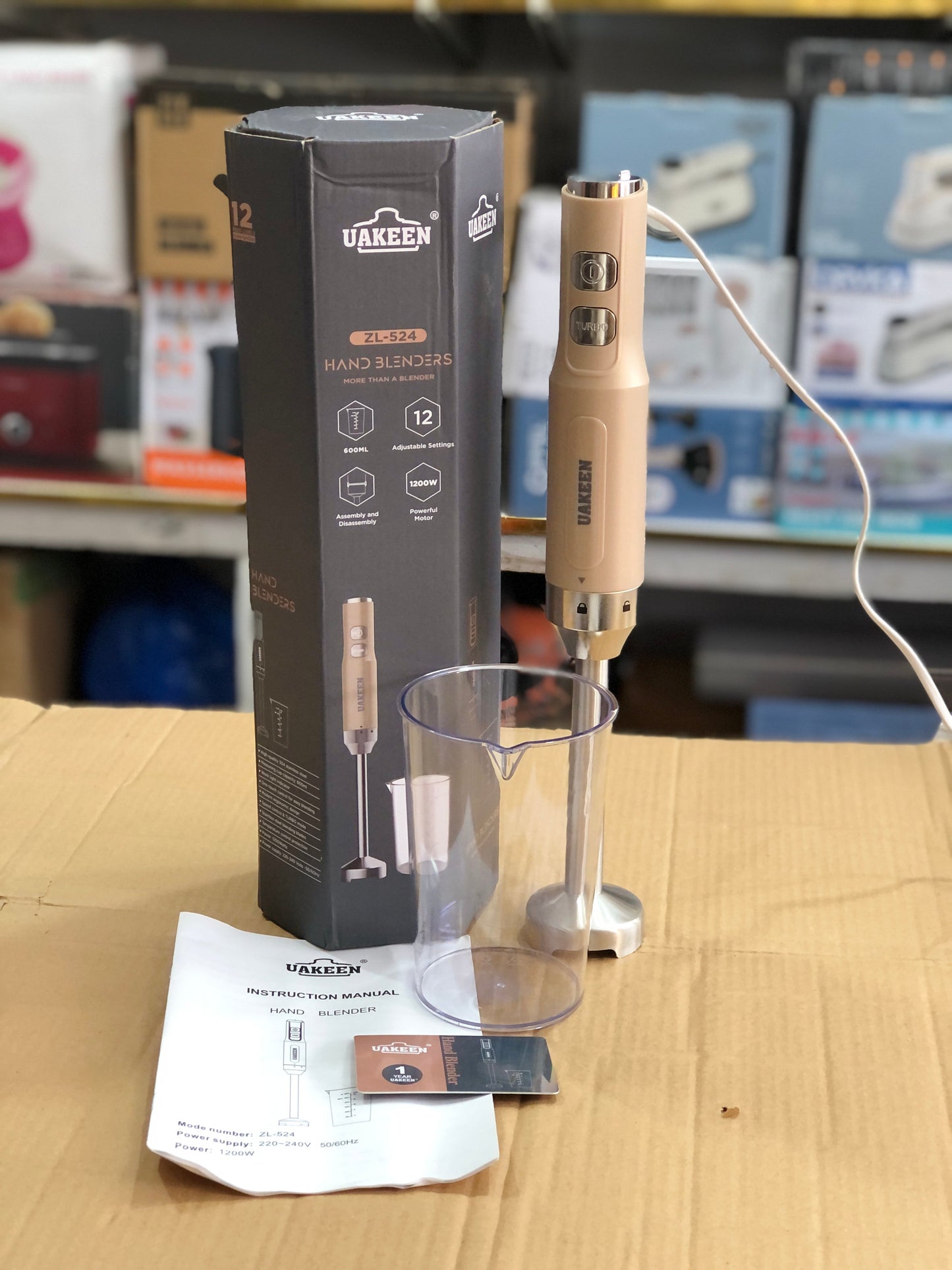 Uakeen 2 in 1 Electric Hand Blender Set Zl-524