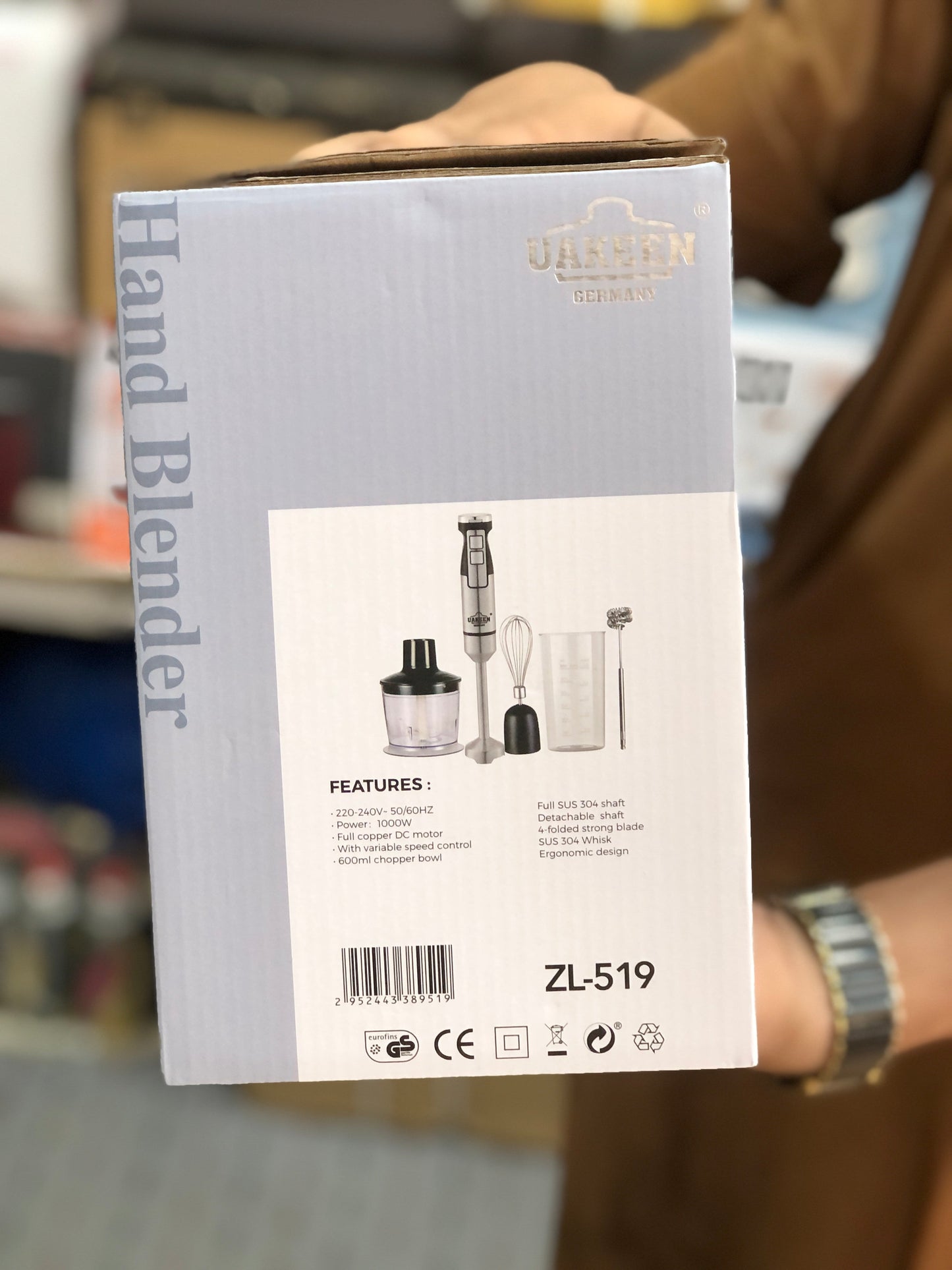 Uakeen 5 in 1 Hand Blender Zl-519