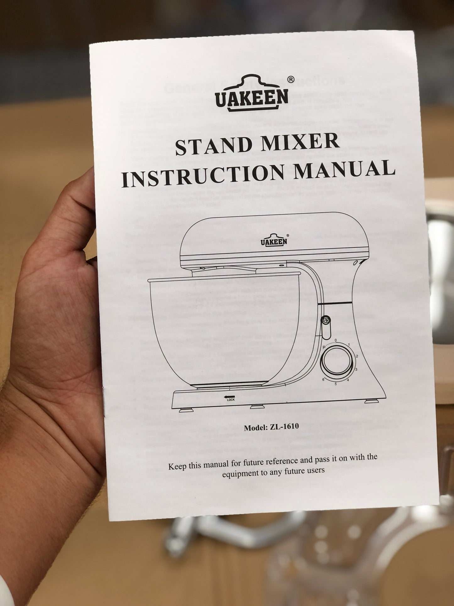 Uakeen 8L Stand Mixer ZL-1610