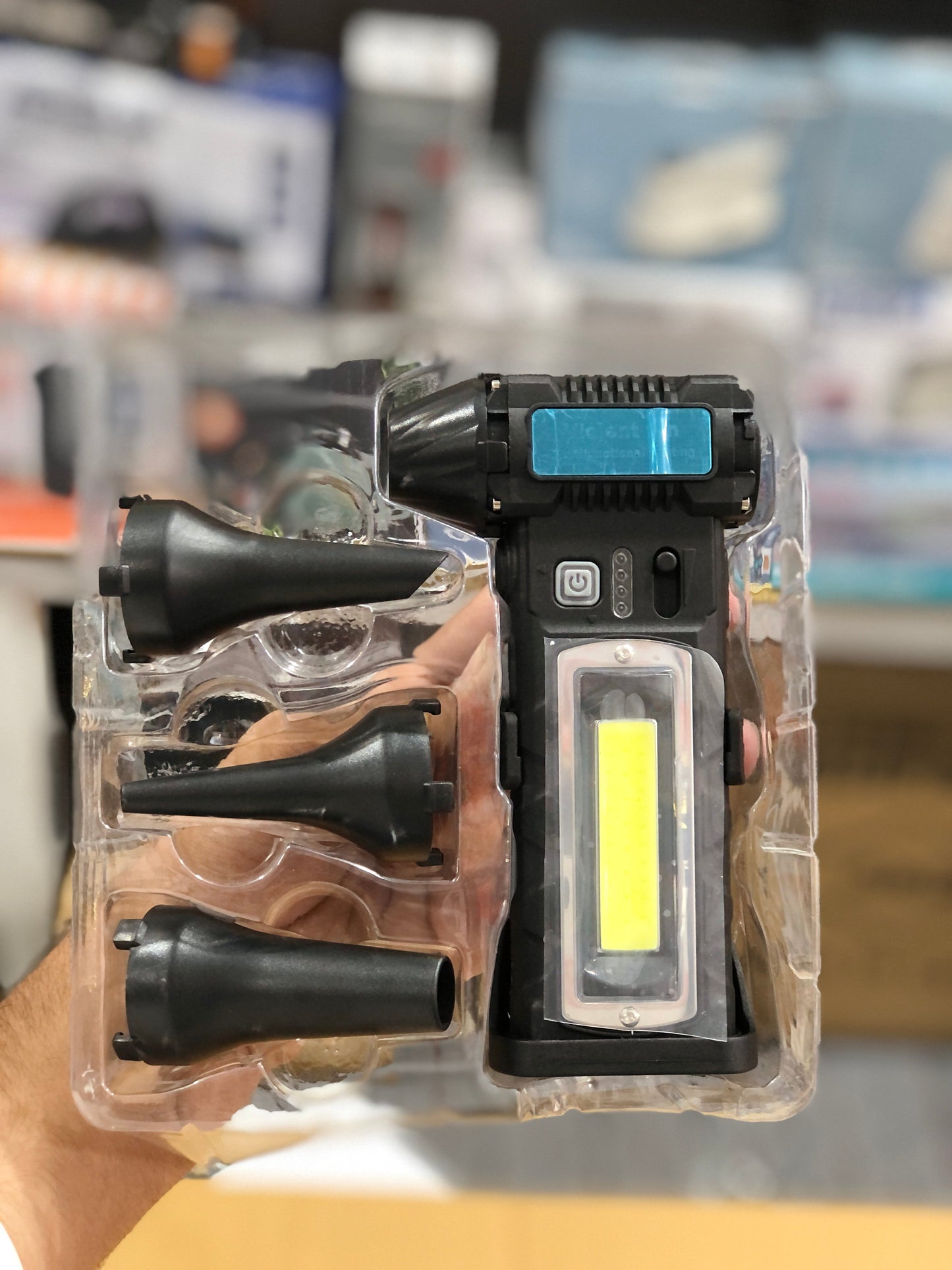 Turbo Jet Blower 5in 1 Fan Powerful Flashlight with Cuter