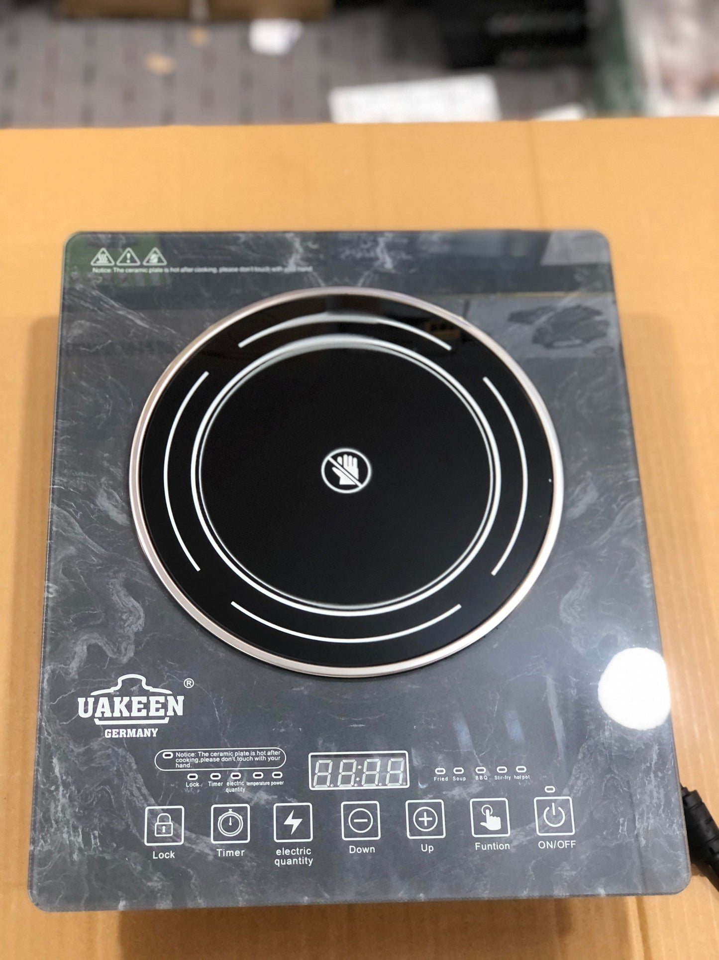 Uakeen Crystal Glass Hot plate ZL-2604