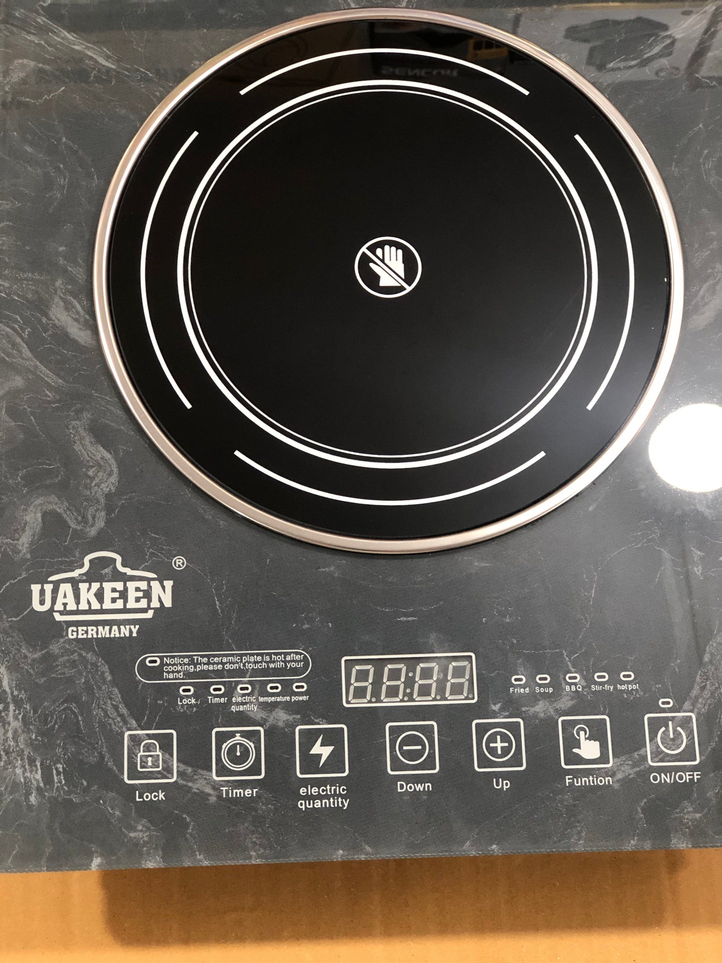 Uakeen Crystal Glass Hot plate ZL-2604