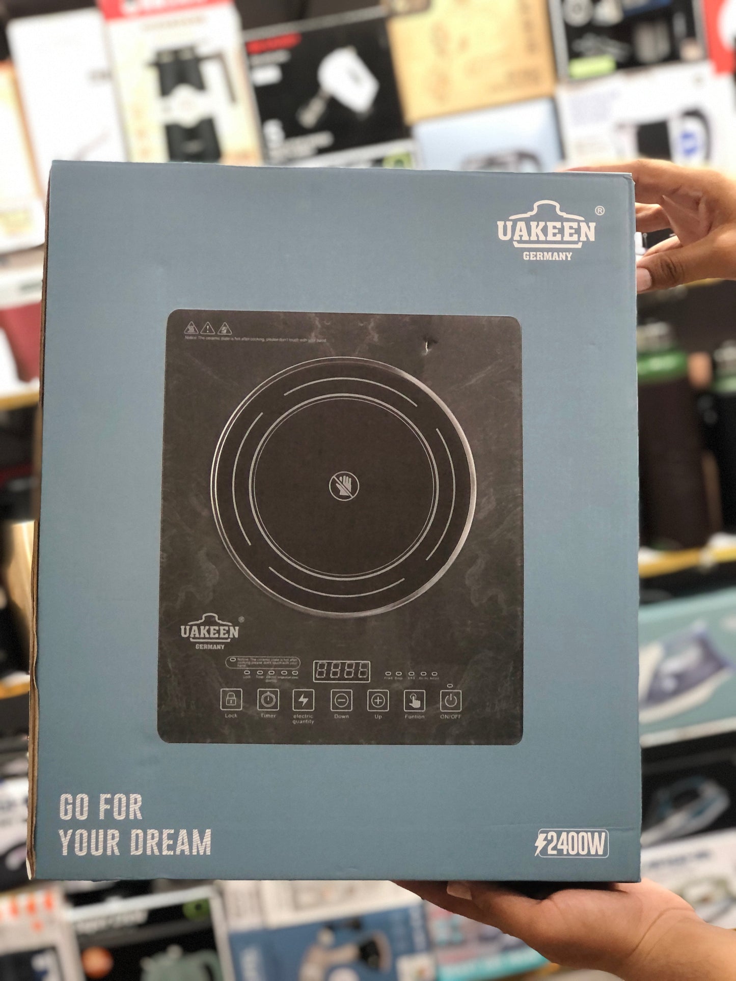 Uakeen Crystal Glass Hot plate ZL-2604