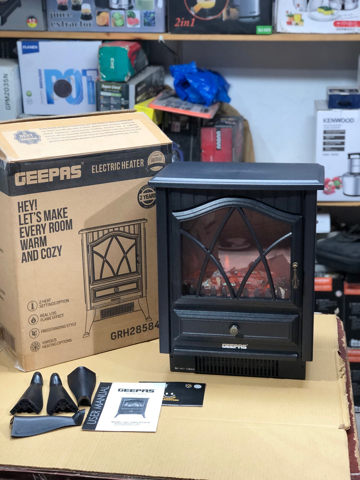 Geepas Flame Effect Cabin Electric Heater 28584
