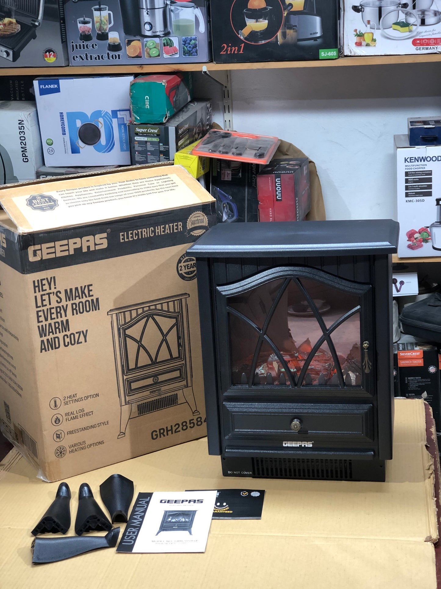Geepas Flame Effect Cabin Electric Heater 28584