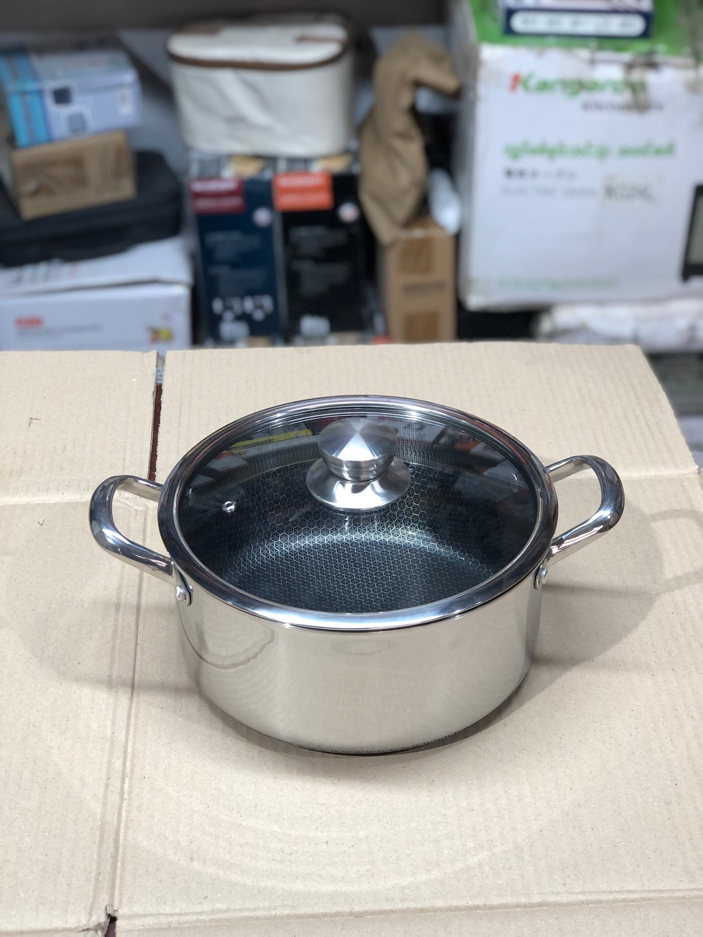 Imported Honey Comb Deep Open 4pc Cookware Set