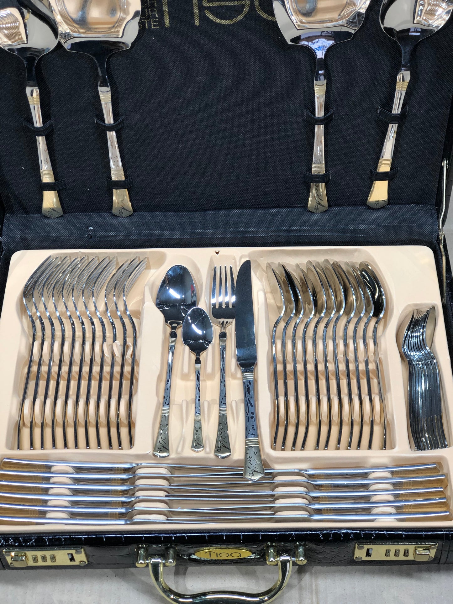 Tisa 53pcs 12 person Cutlery Set