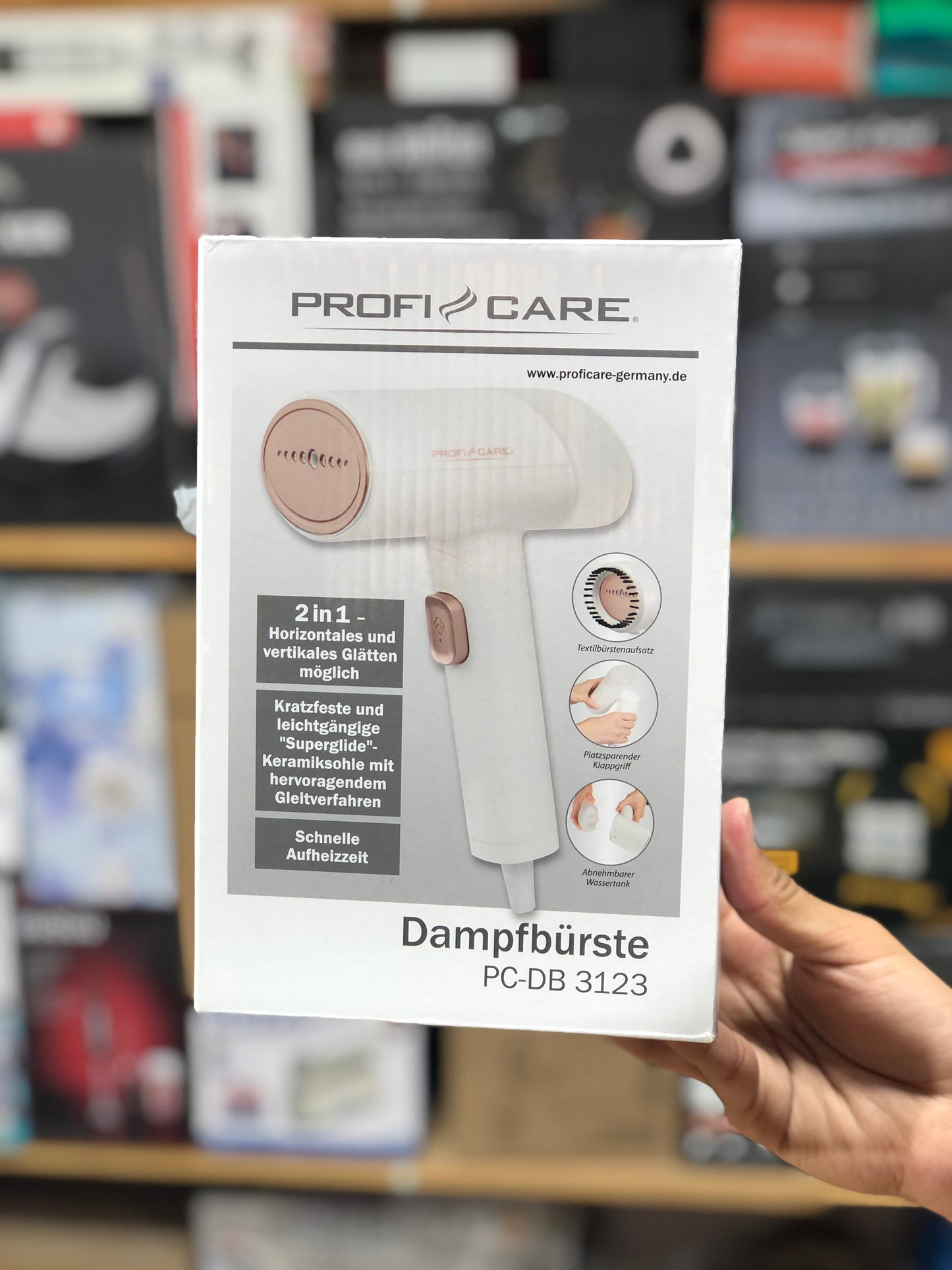 PROFI-CARE Foldable Garment Steamer DB 3123