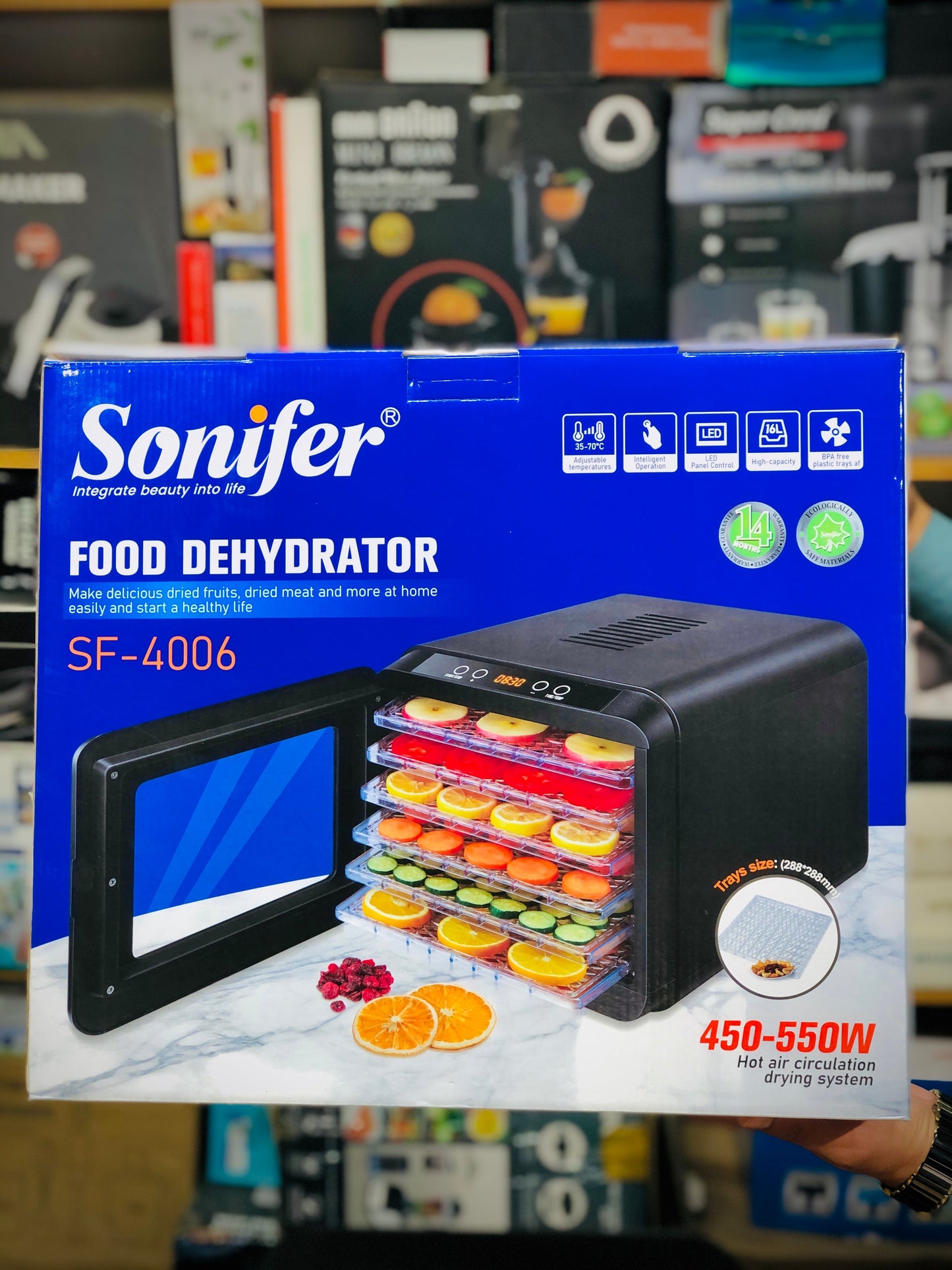 Sonifer 6 Tray Food Dehydrater