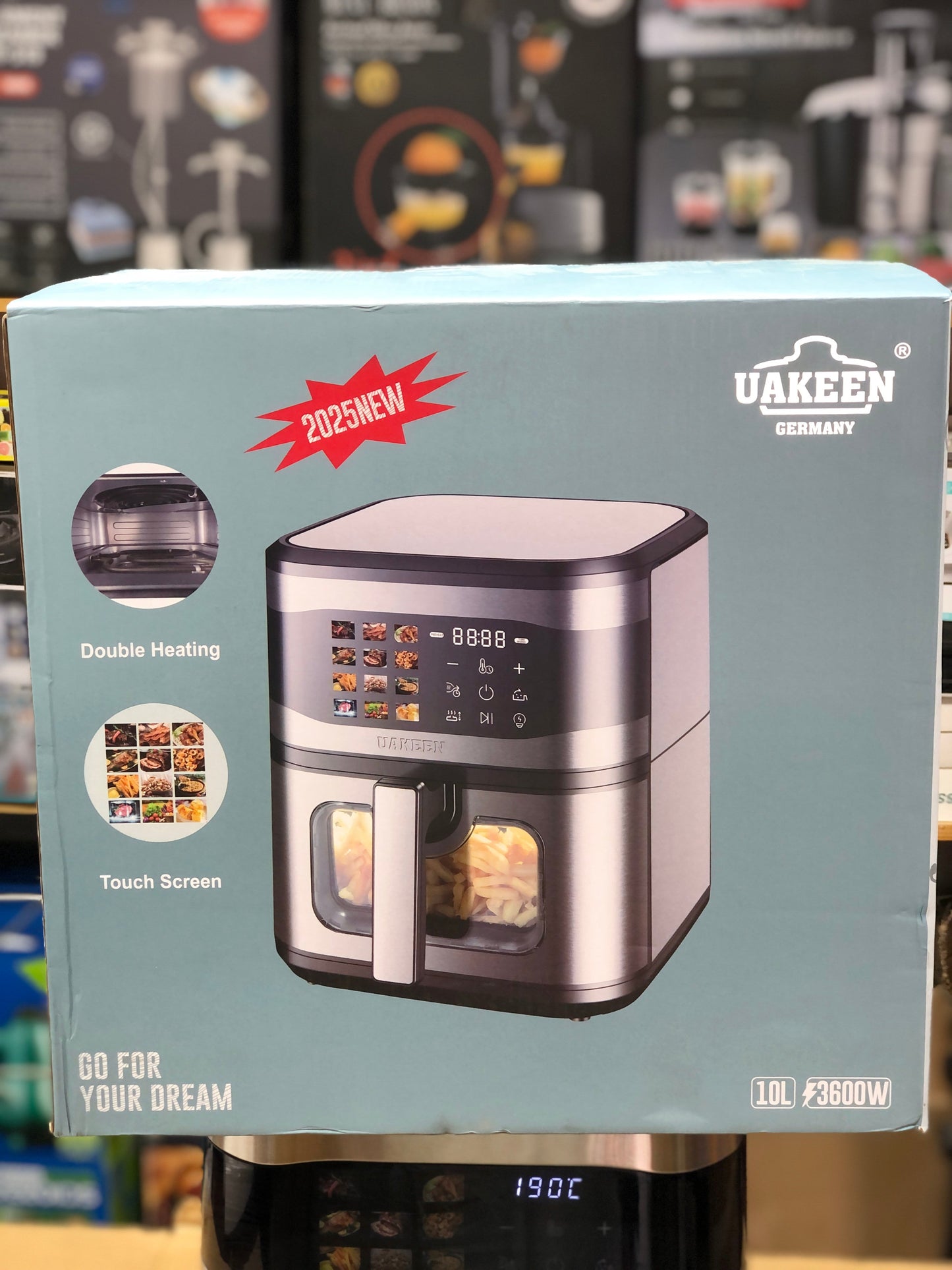 Uakeen Digital Double Heating Air Fryer 10L Capacity ZL-1709 PLUS