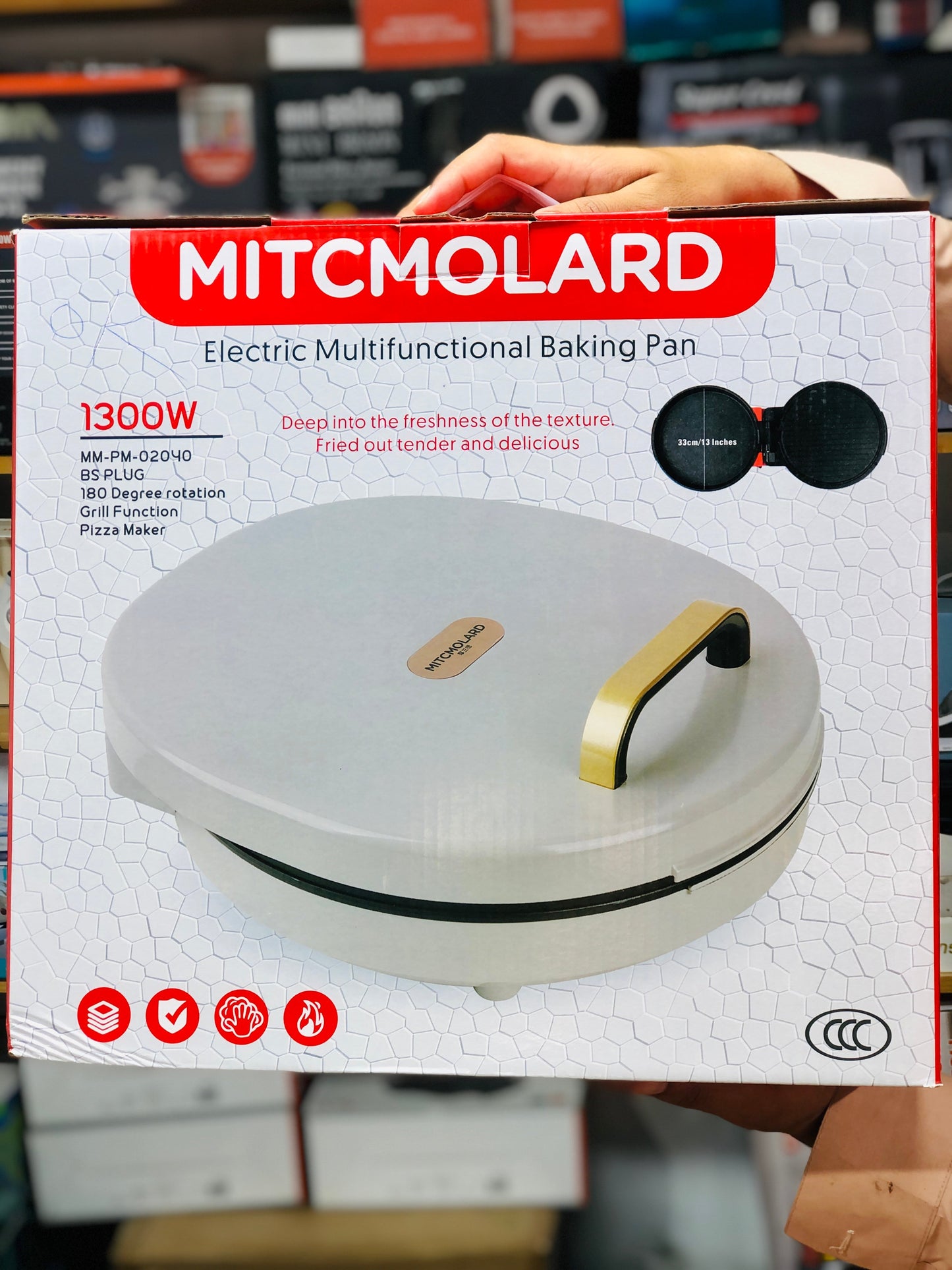 Imported Mitcmolard 3 in 1 Pizza & Roti Maker