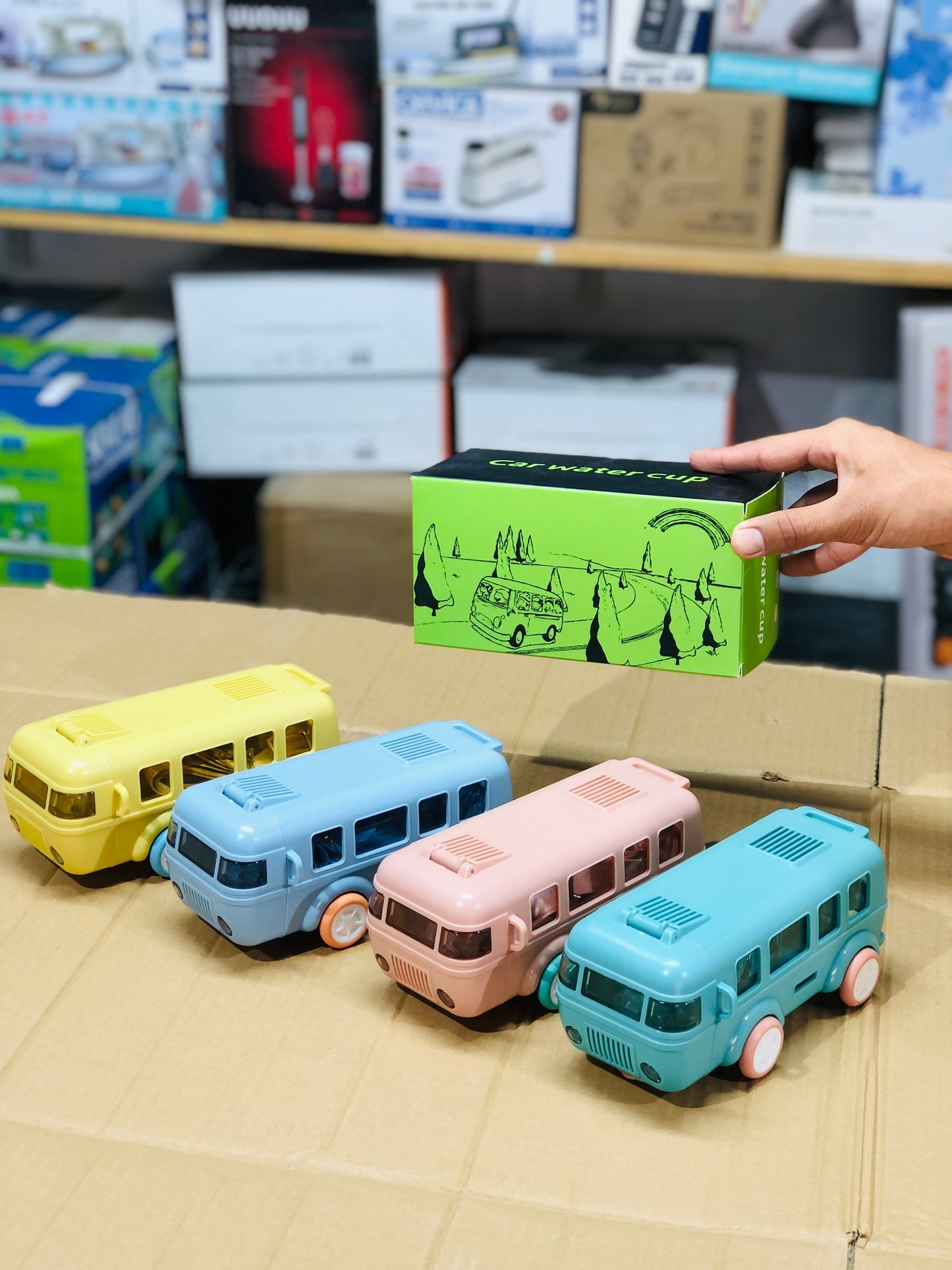 Bus Shape Children Car Water Bottle