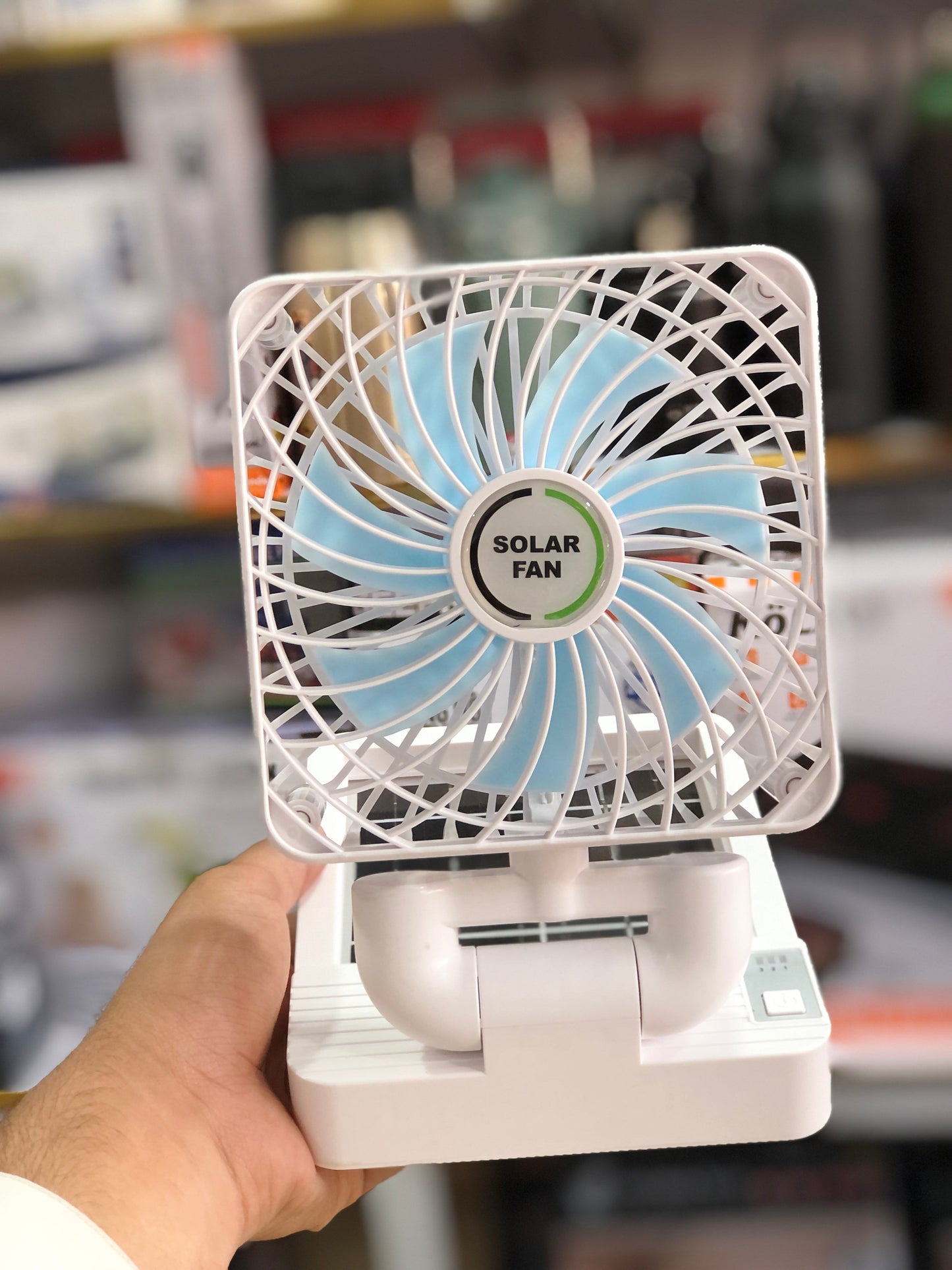Imported Foldable Solar Rechargeable Fan 666