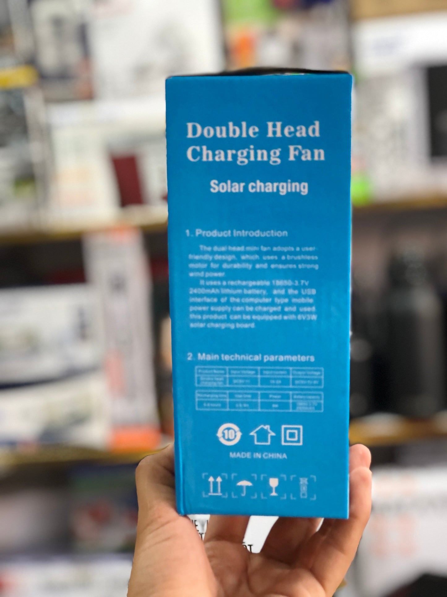 Imported Foldable Solar Rechargeable Fan 666