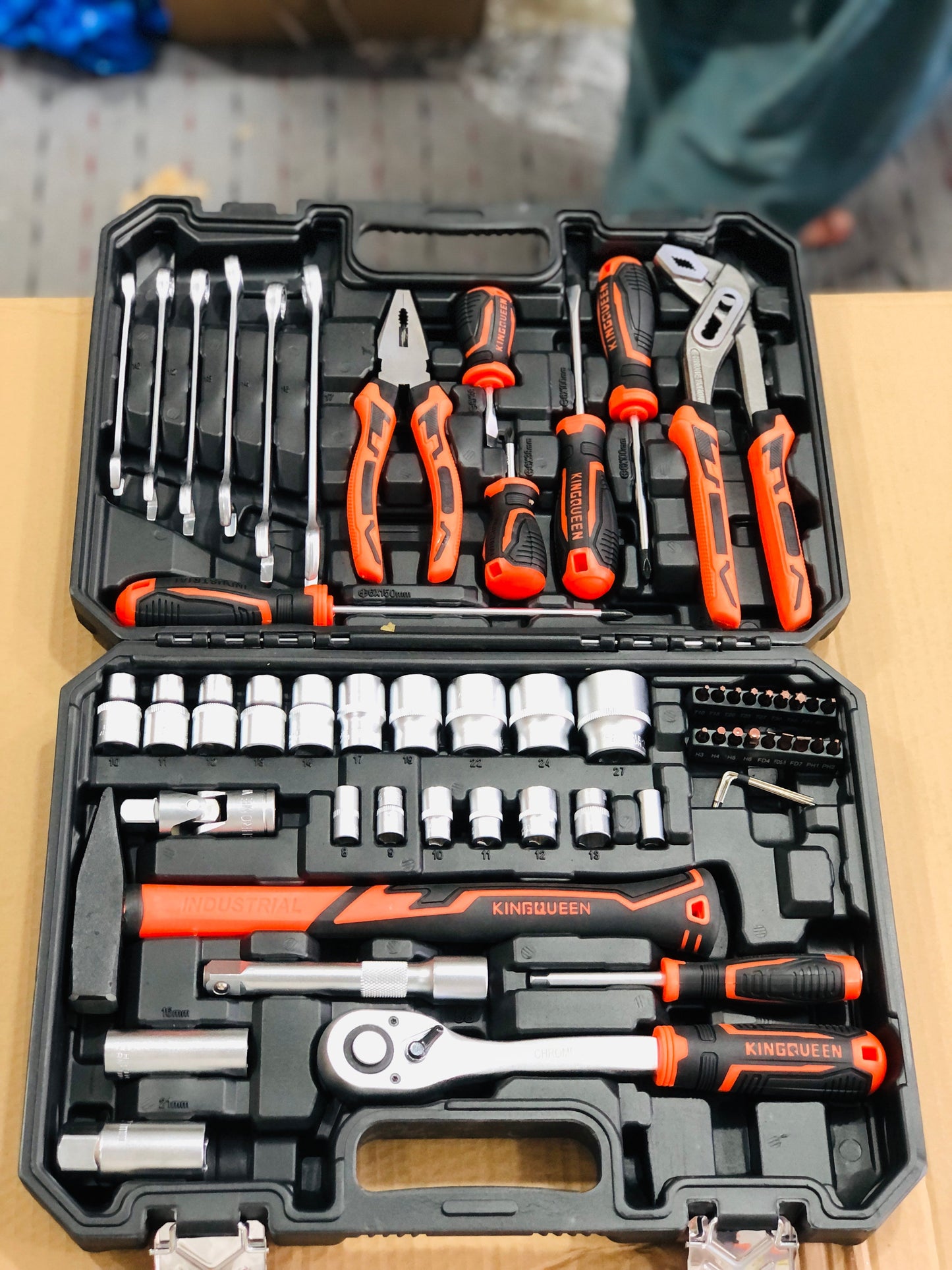 Kings Queen 58 Pieces Chromium Stainless Steel Tool Kit Set