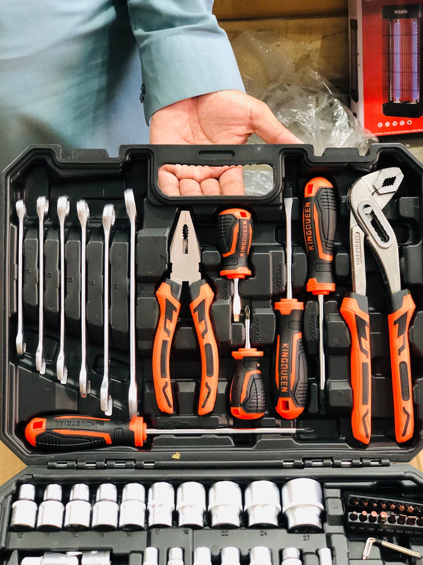 Kings Queen 58 Pieces Chromium Stainless Steel Tool Kit Set