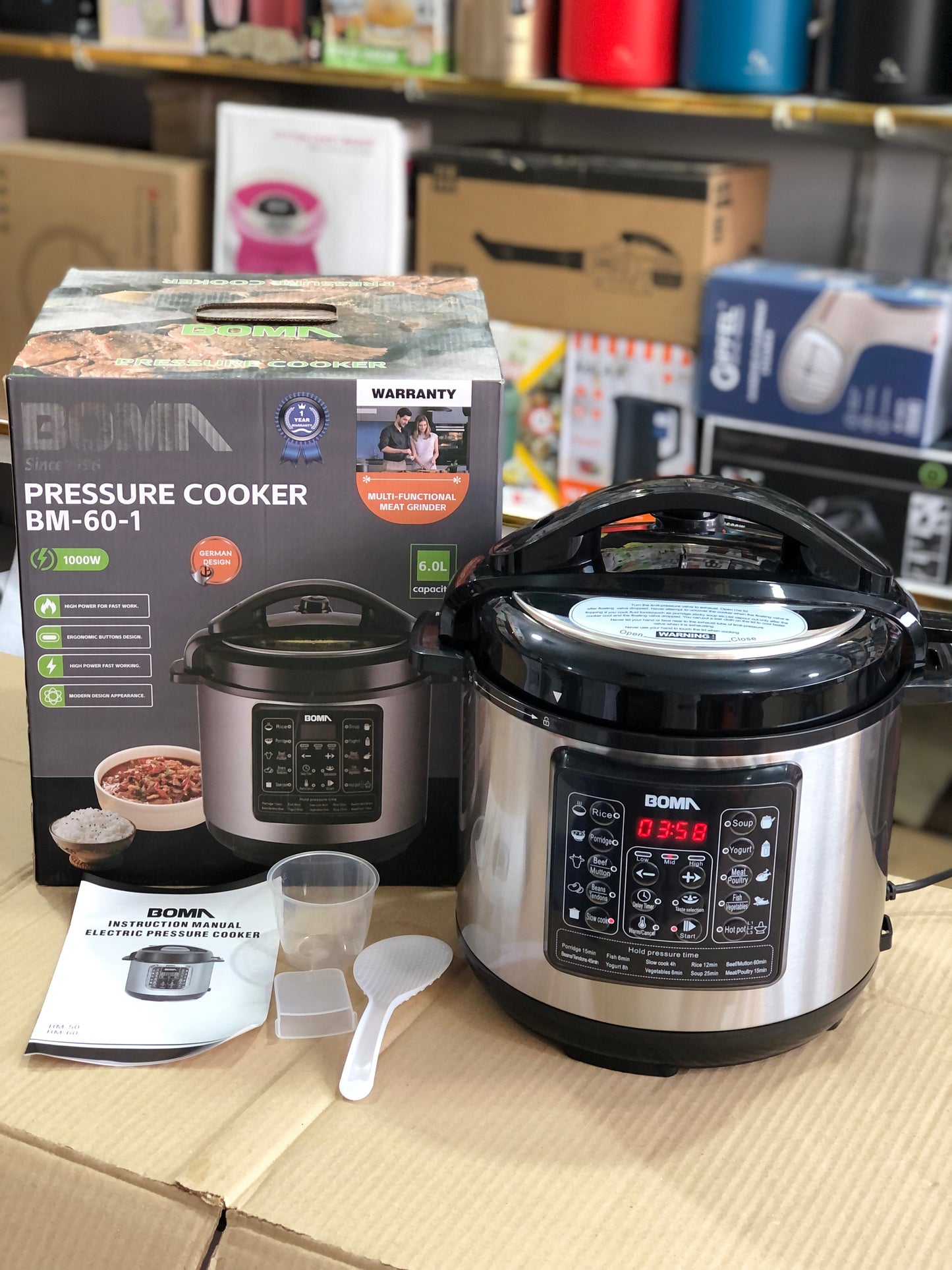 BOMA 6L Multifunction Electric Pressure Cooker