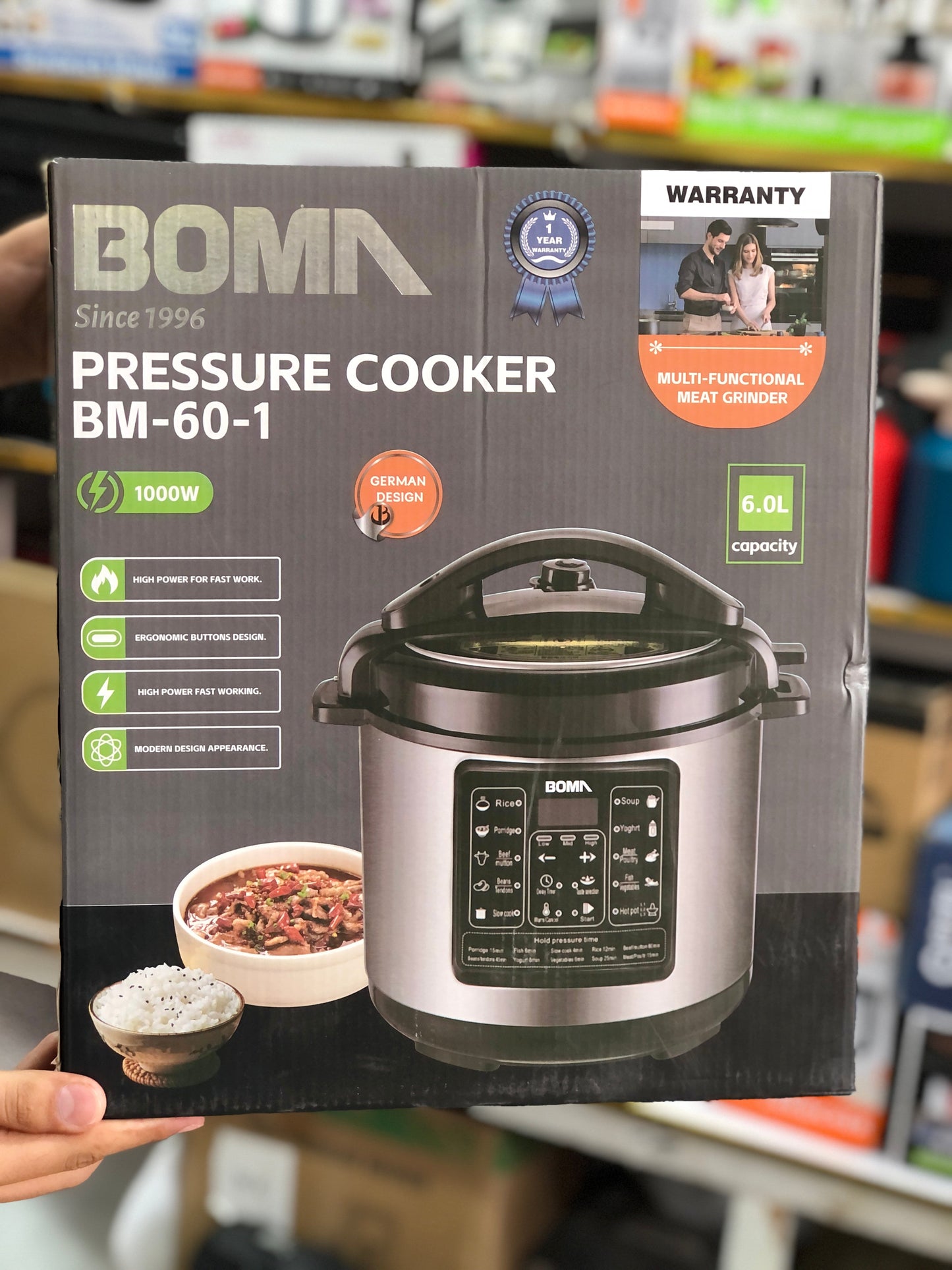 BOMA 6L Multifunction Electric Pressure Cooker