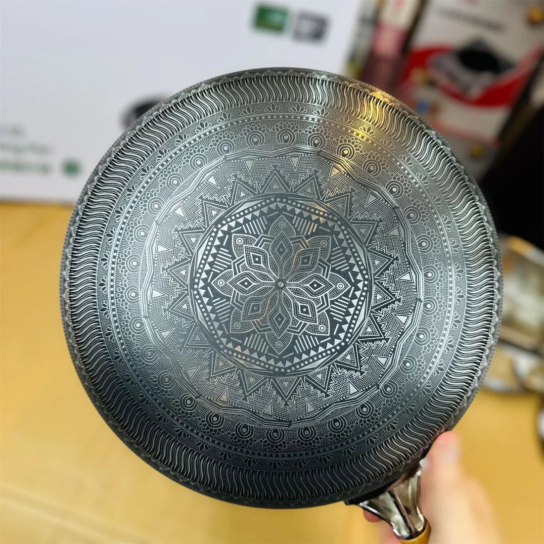 Honey Comb Laser Coated Deep fry Pan & Steamer