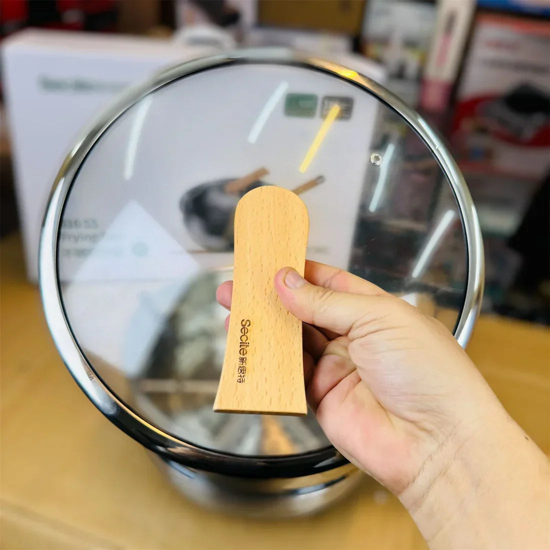 Honey Comb Laser Coated Deep fry Pan & Steamer
