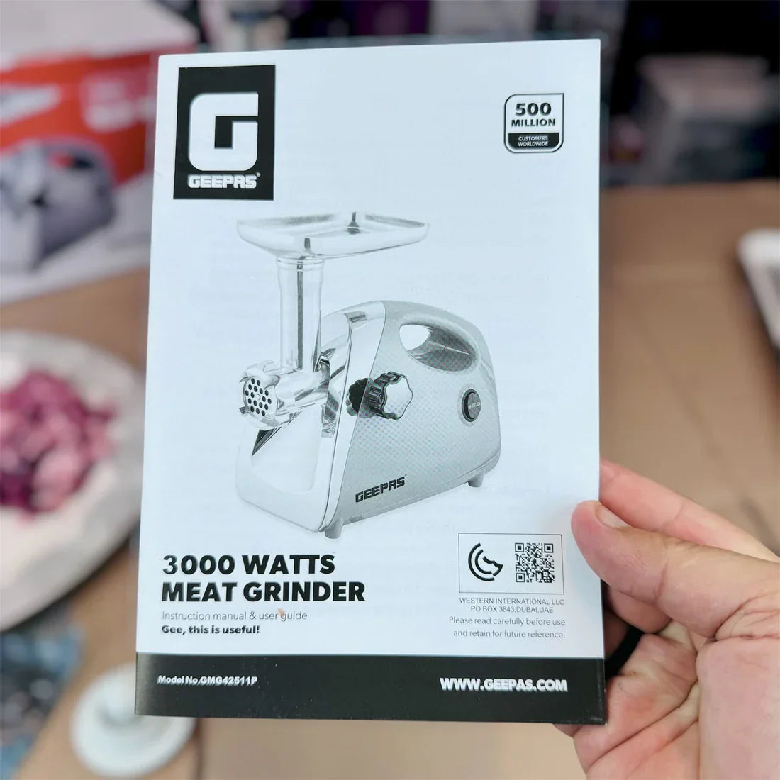 Geepas Meat Grinder Gmg 42511P