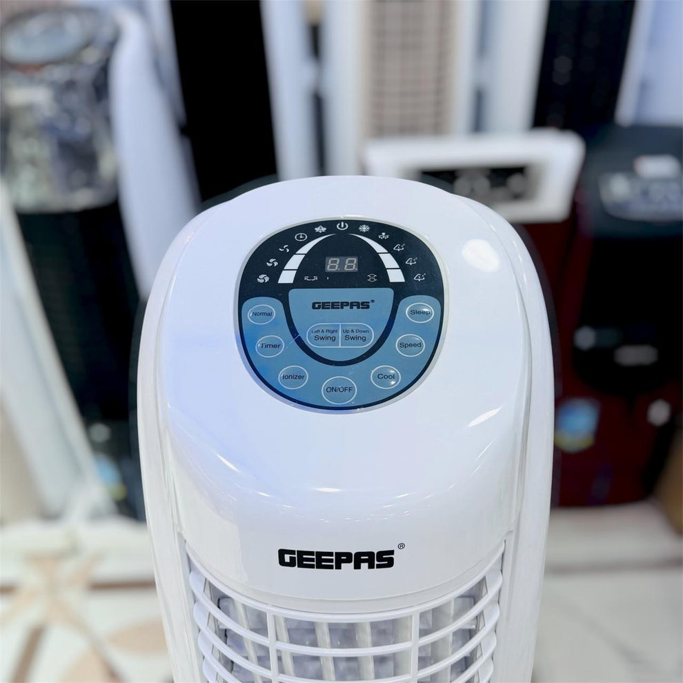 Geepas Tower Air Cooler With Remote & LED Screen Control