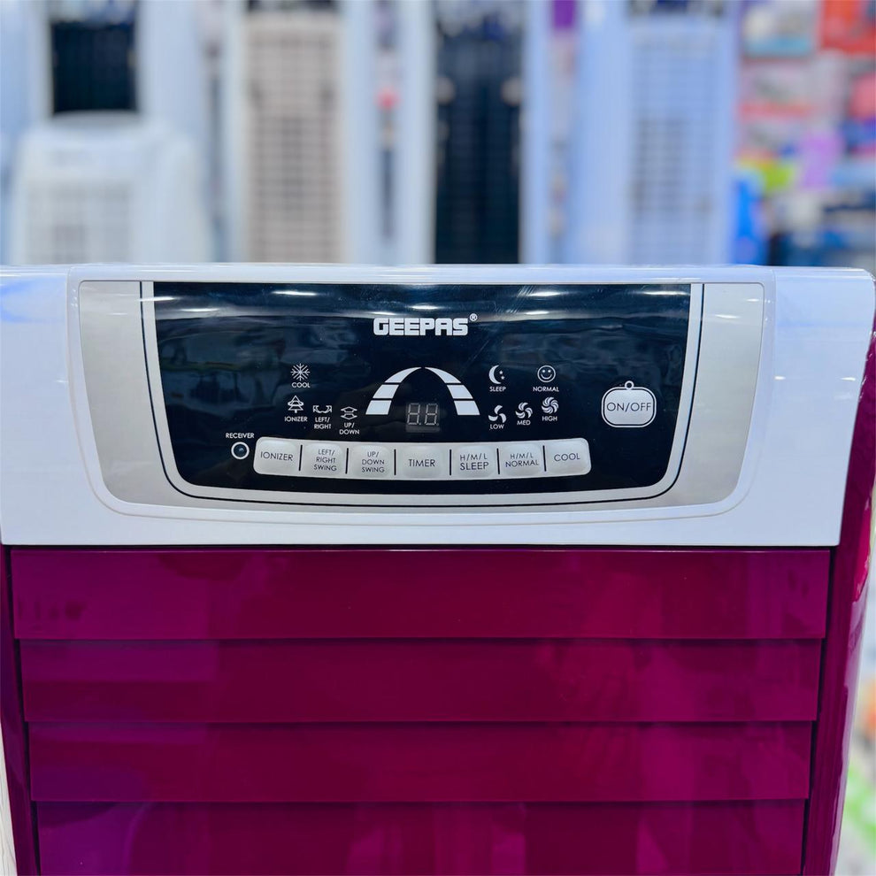 Geepas Tower Air Cooler With Remote & LED Screen Control
