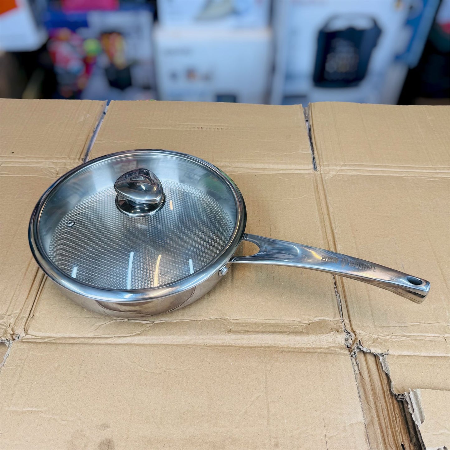 Imported 26cm Fish Coating Havey Stainlees Steel Fry Pan