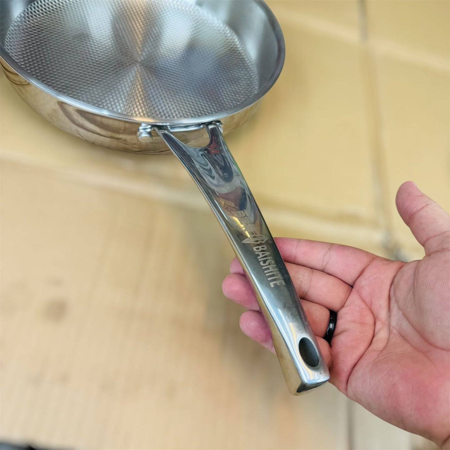 Imported 26cm Fish Coating Havey Stainlees Steel Fry Pan
