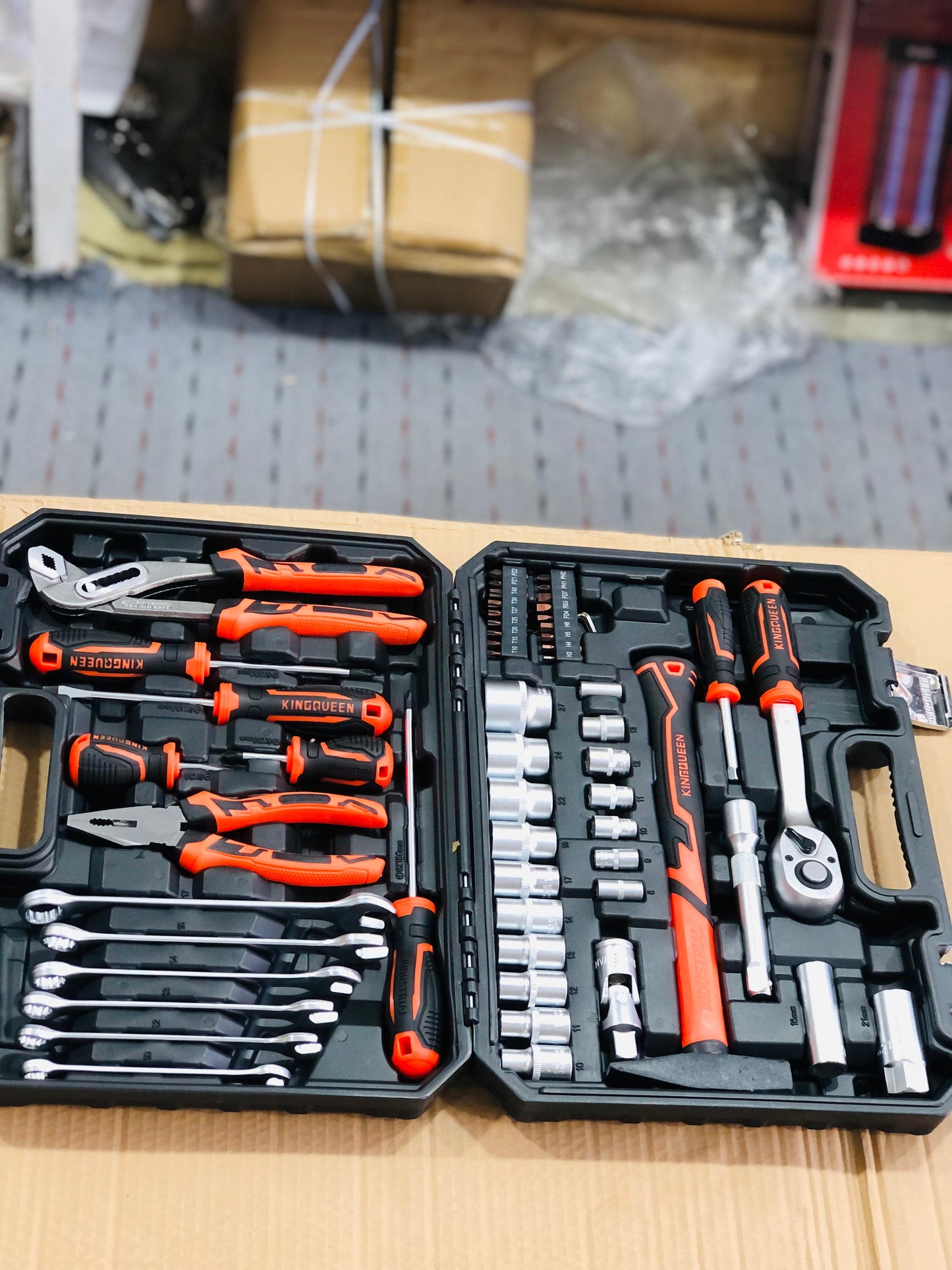Kings Queen 58 Pieces Chromium Stainless Steel Tool Kit Set
